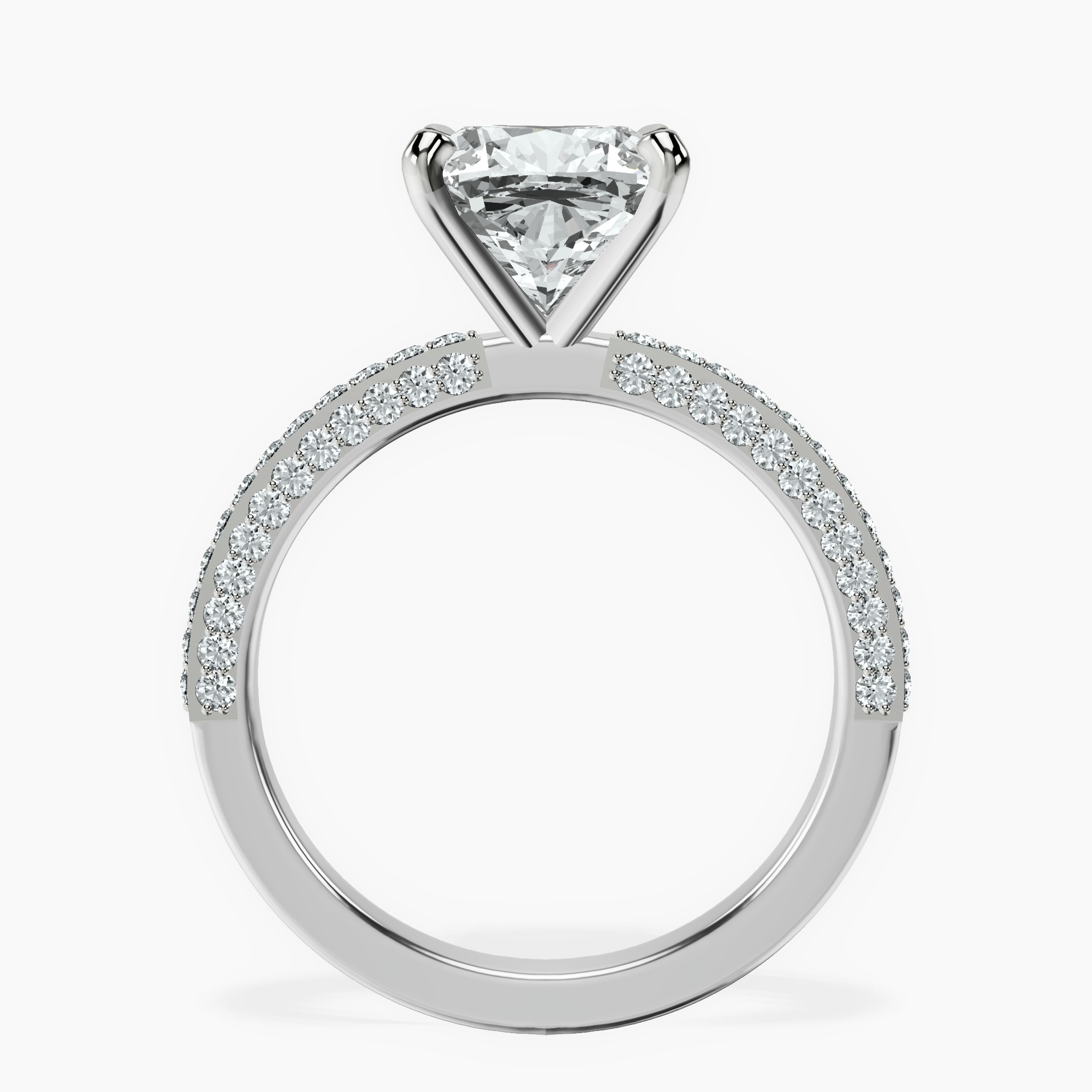 Platinum Grace Micro pavé Eternity Lab Diamond Ring side right image one