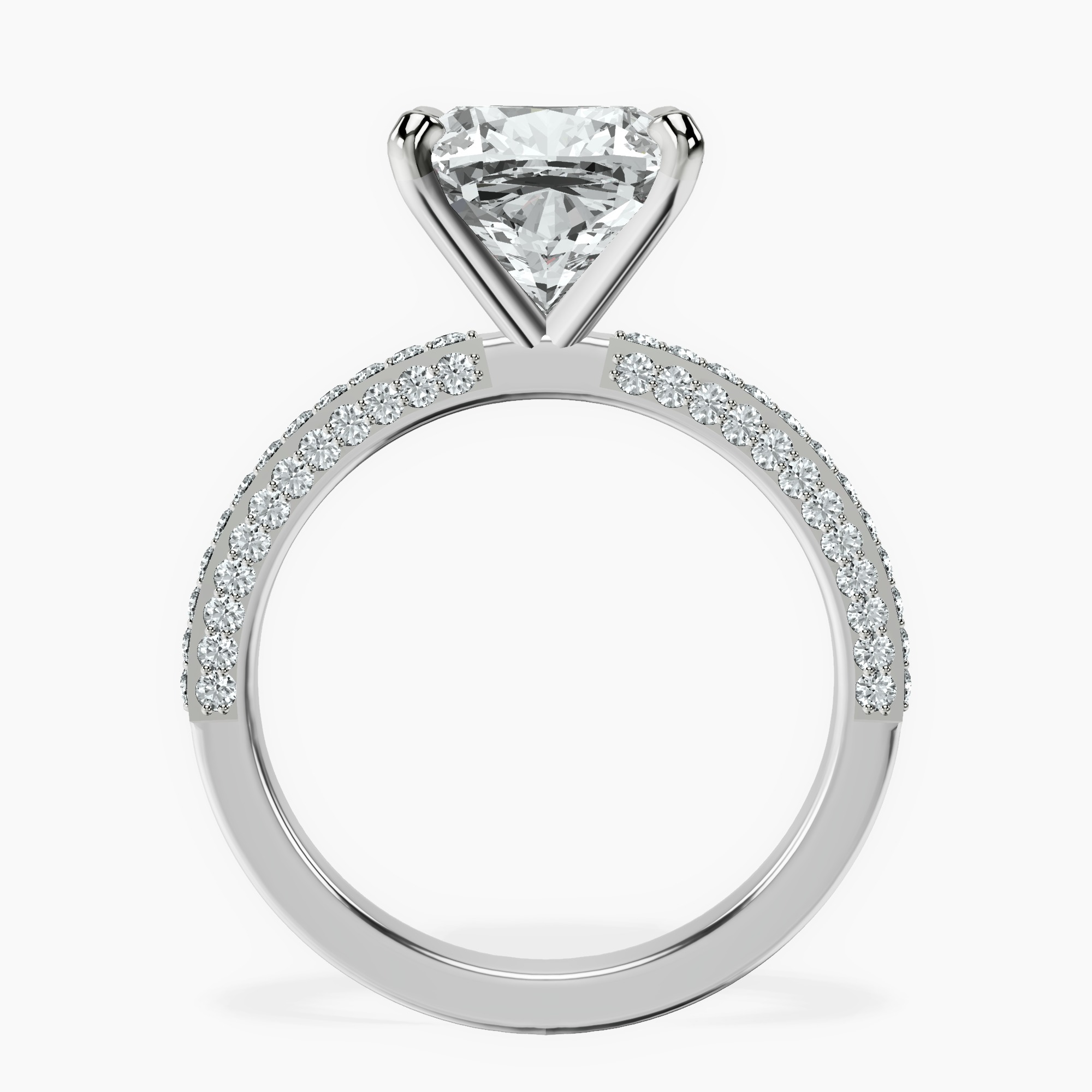 14kt White Gold Grace Micro pavé Eternity Lab Diamond Ring side right image one