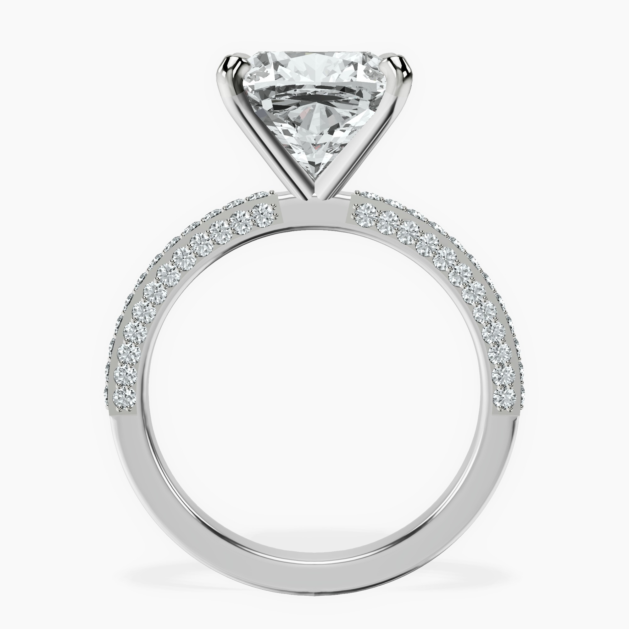 Platinum Grace Micro pavé Eternity Lab Diamond Ring side right image one