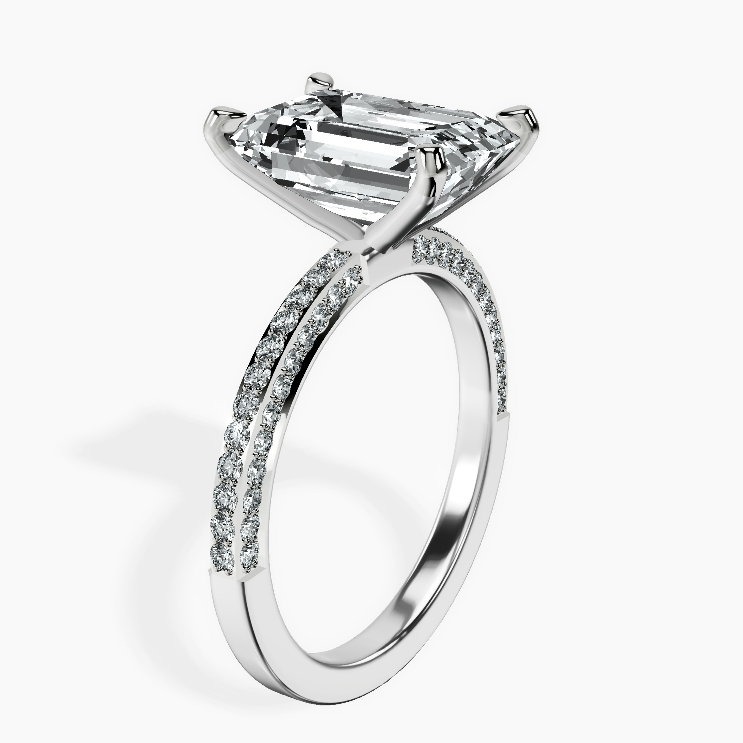 10kt White Gold Grace Micro pavé Eternity Lab Diamond Ring standing product image one
