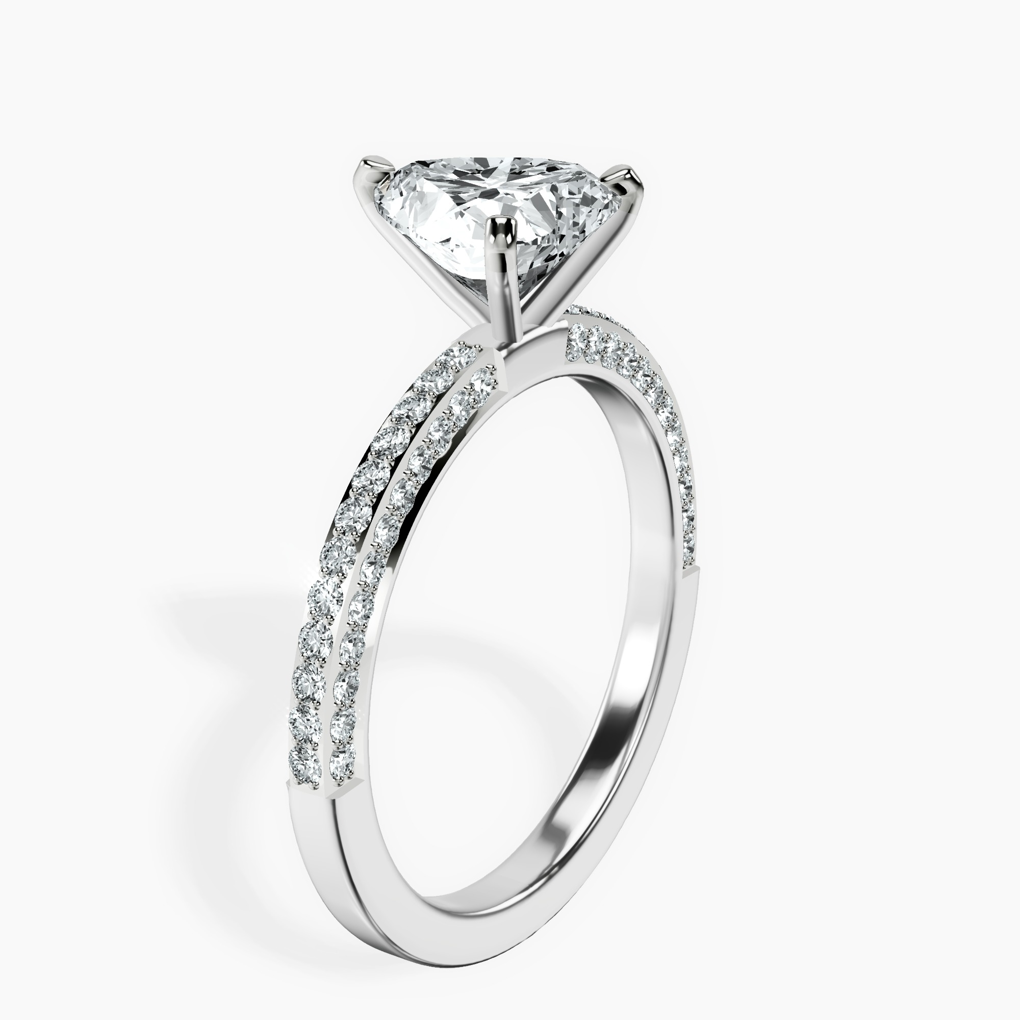 10kt White Gold Grace Micro pavé Eternity Lab Diamond Ring standing product image one