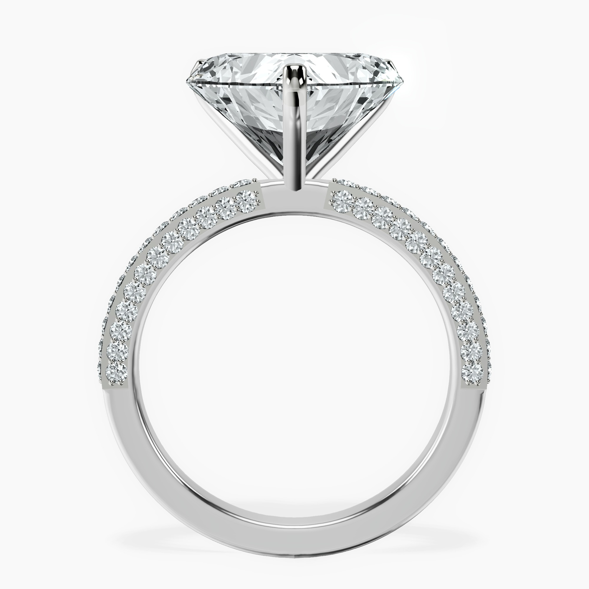 18kt White Gold Grace Micro pavé Eternity Lab Diamond Ring side right image one