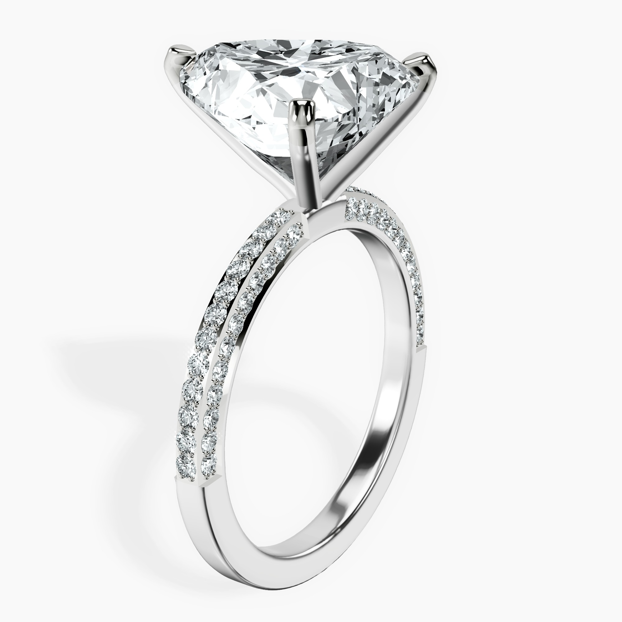 Platinum Grace Micro pavé Eternity Lab Diamond Ring standing product image one