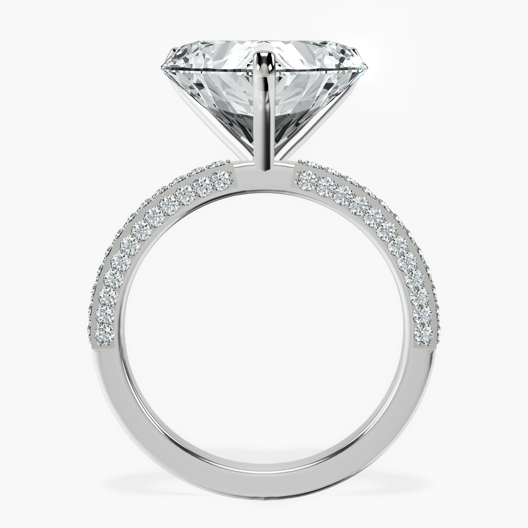 Platinum Grace Micro pavé Eternity Lab Diamond Ring side right image one