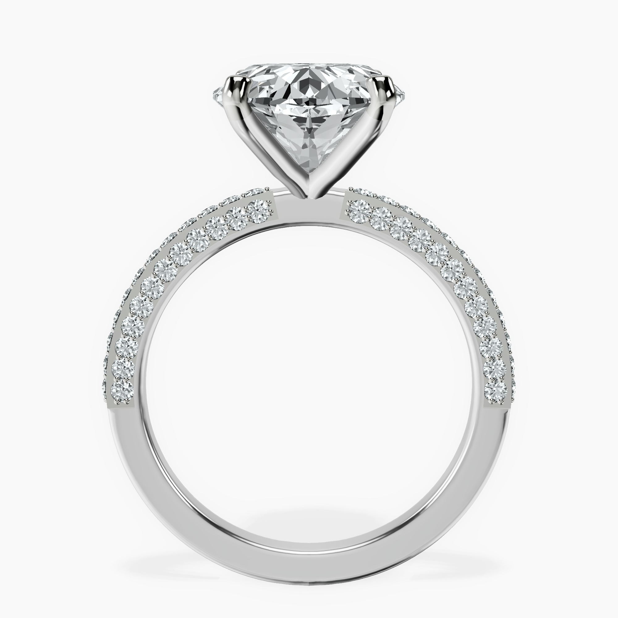 18kt White Gold Grace Micro pavé Eternity Lab Diamond Ring side right image one