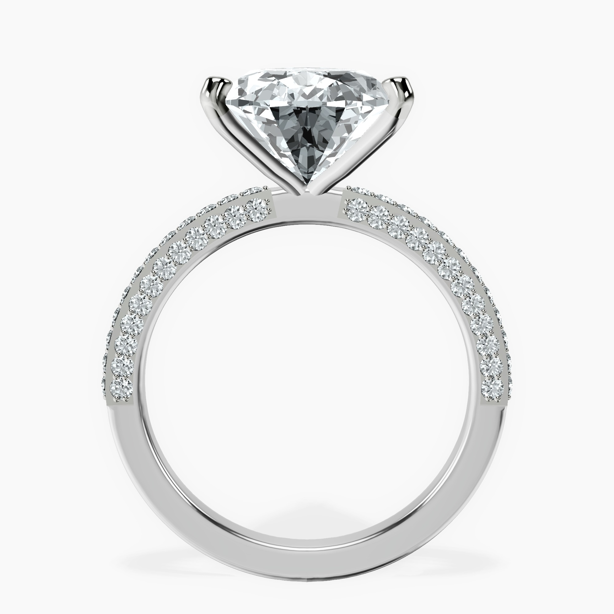 14kt White Gold Grace Micro pavé Eternity Lab Diamond Ring side right image one