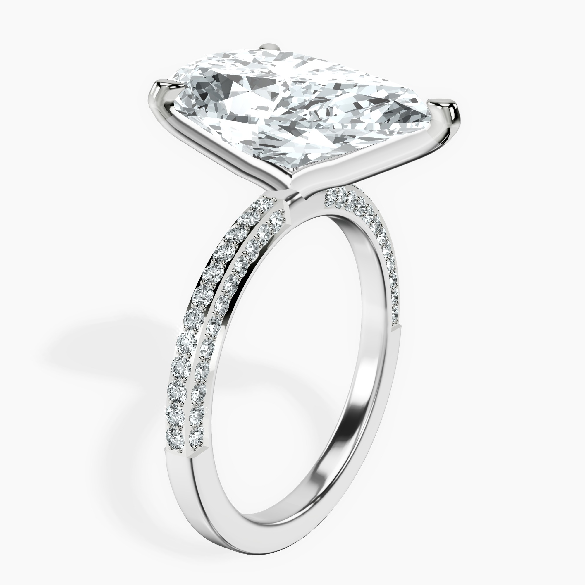 14kt White Gold Grace Micro pavé Eternity Lab Diamond Ring standing product image one