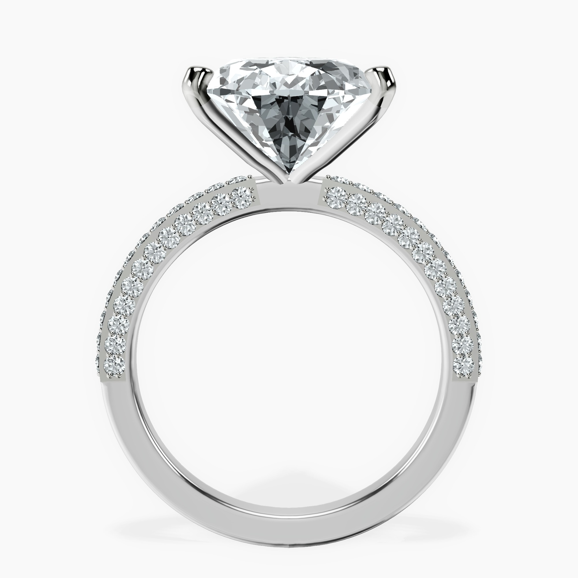 14kt White Gold Grace Micro pavé Eternity Lab Diamond Ring side right image one