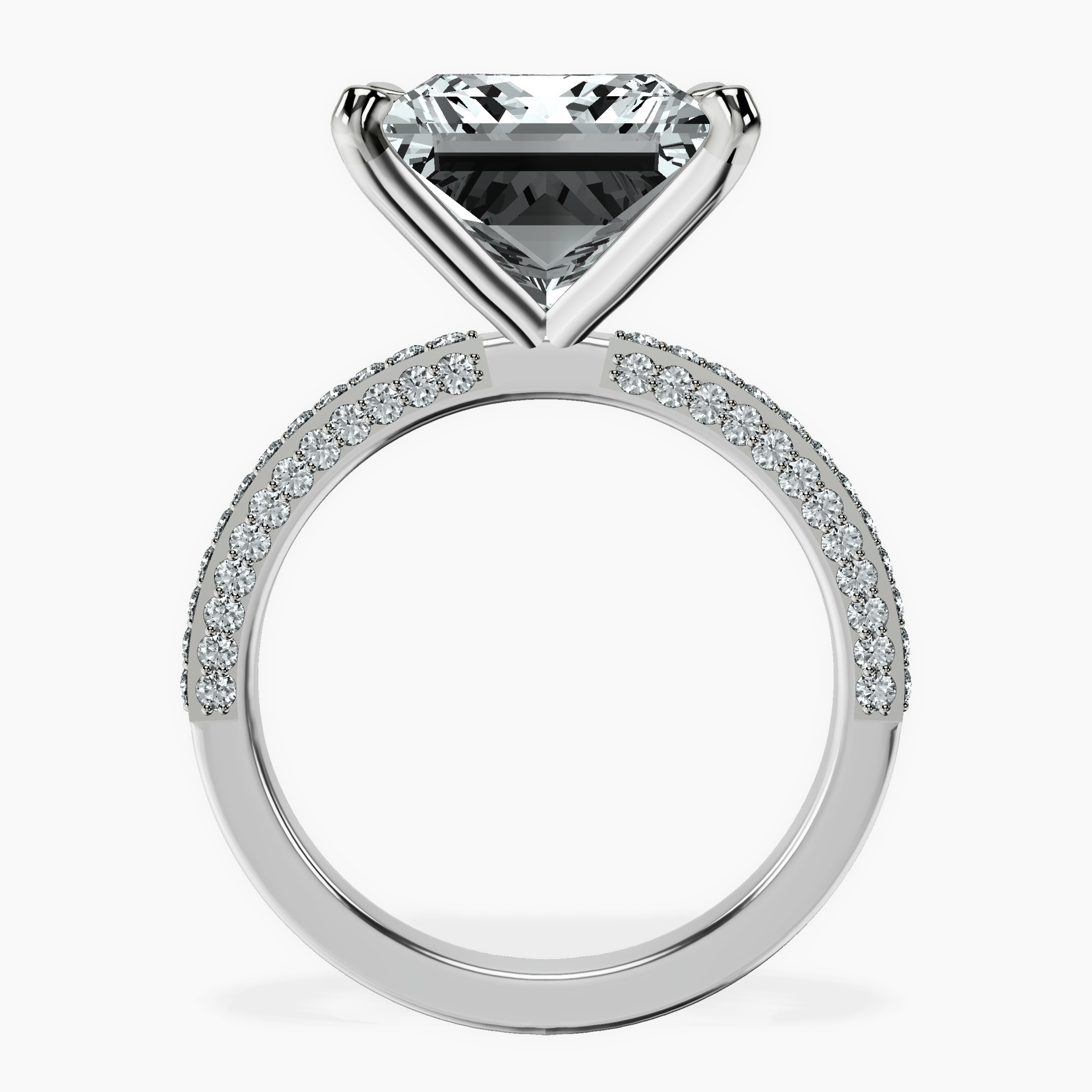 14kt White Gold Grace Micro pavé Eternity Lab Diamond Ring side right image one