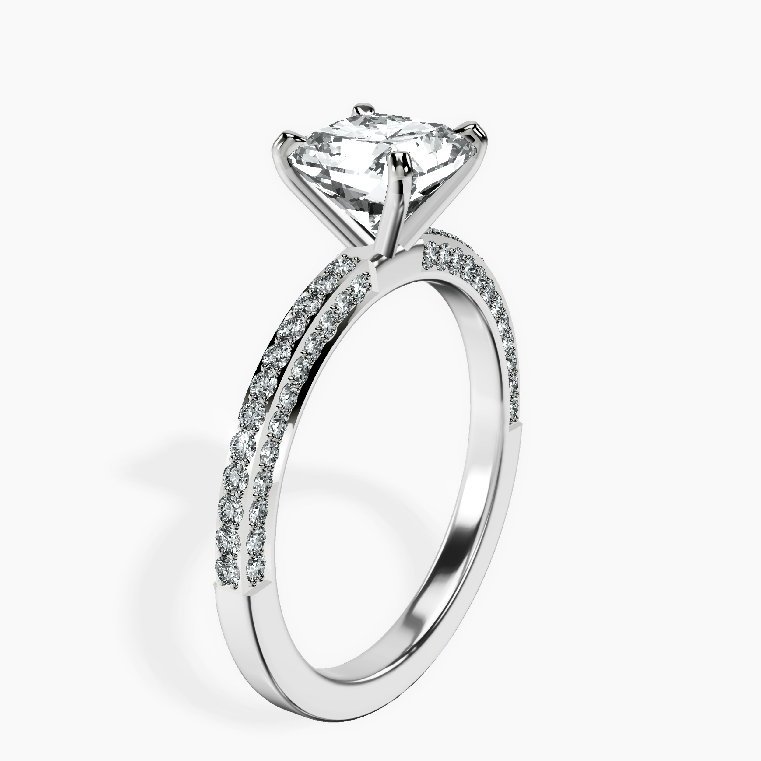 10kt White Gold Grace Micro pavé Eternity Lab Diamond Ring standing product image one