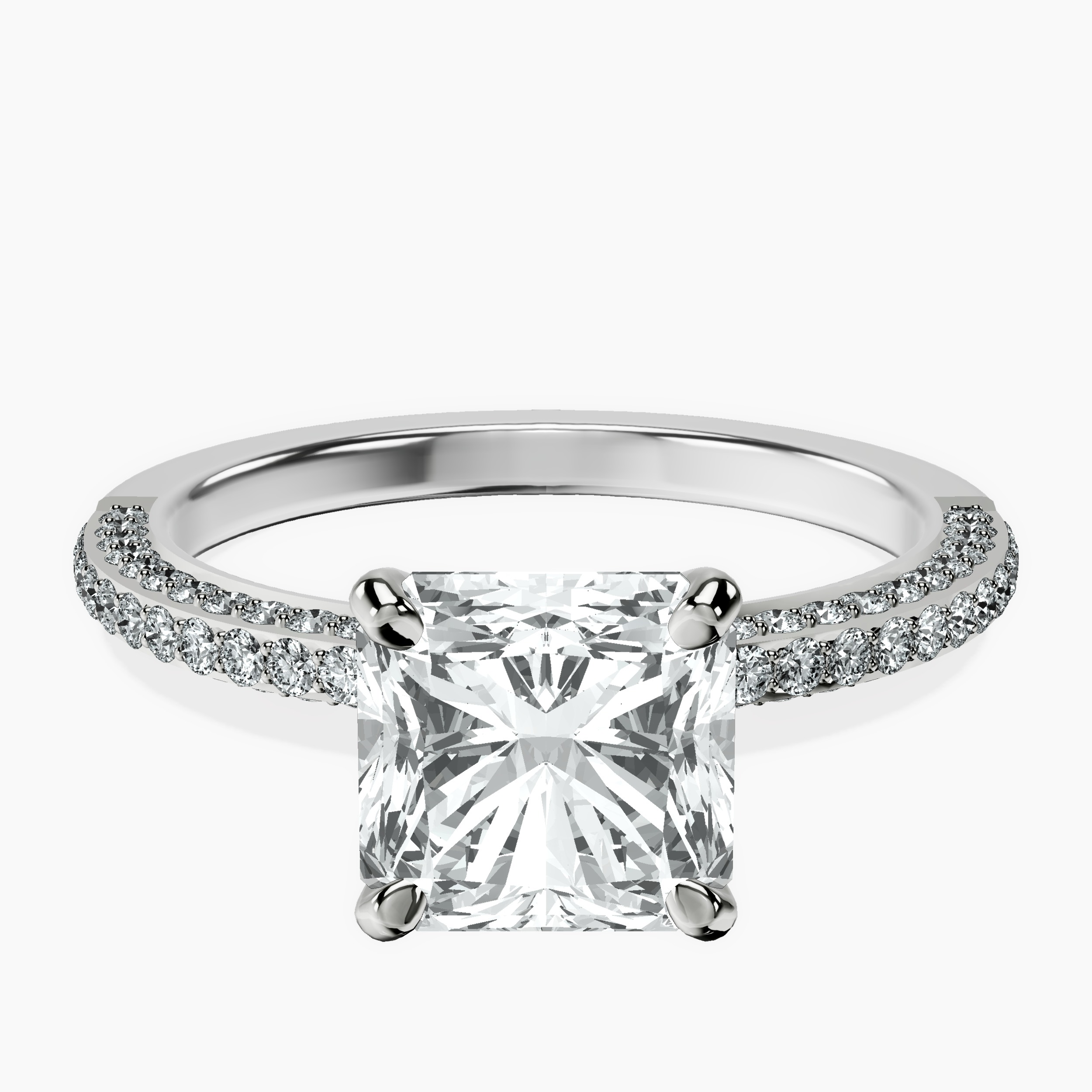 10kt White Gold Grace Micro pavé Eternity Lab Diamond Ring front image