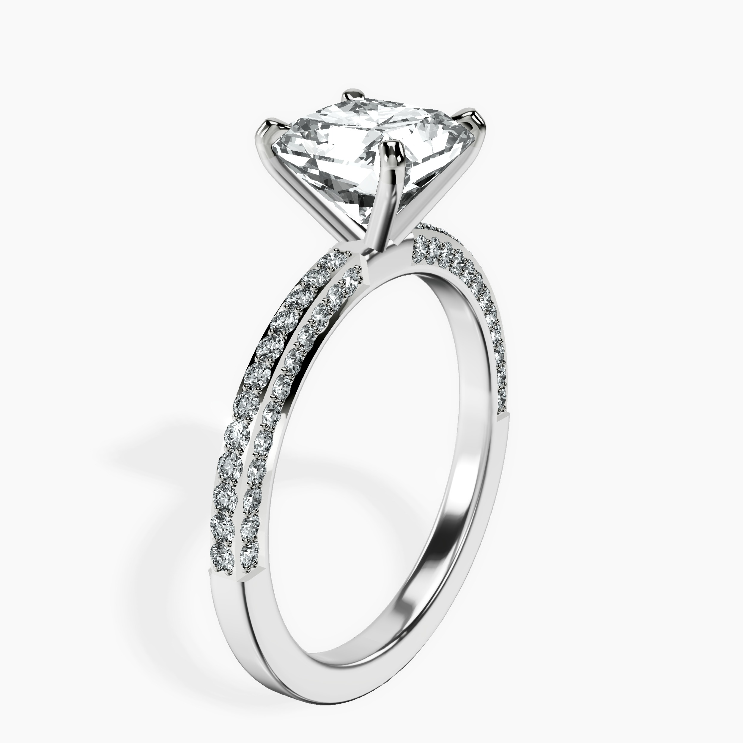 10kt White Gold Grace Micro pavé Eternity Lab Diamond Ring standing product image one