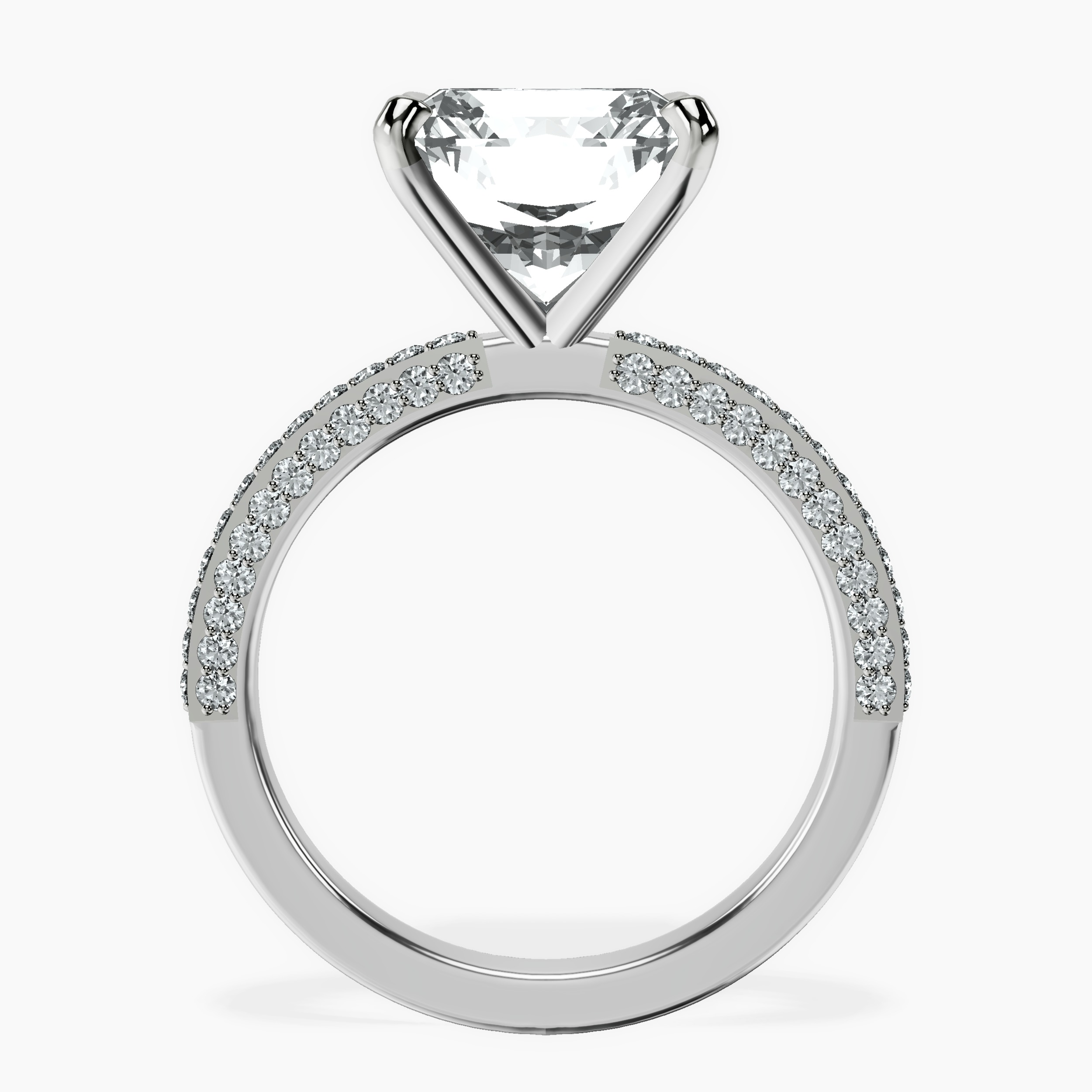 14kt White Gold Grace Micro pavé Eternity Lab Diamond Ring side right image one