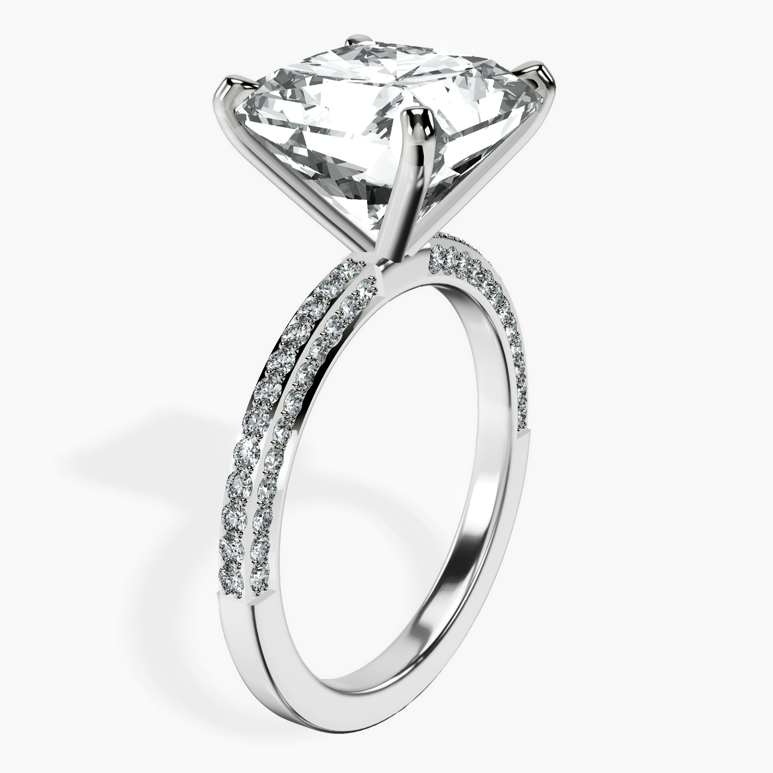 Platinum Grace Micro pavé Eternity Lab Diamond Ring standing product image one