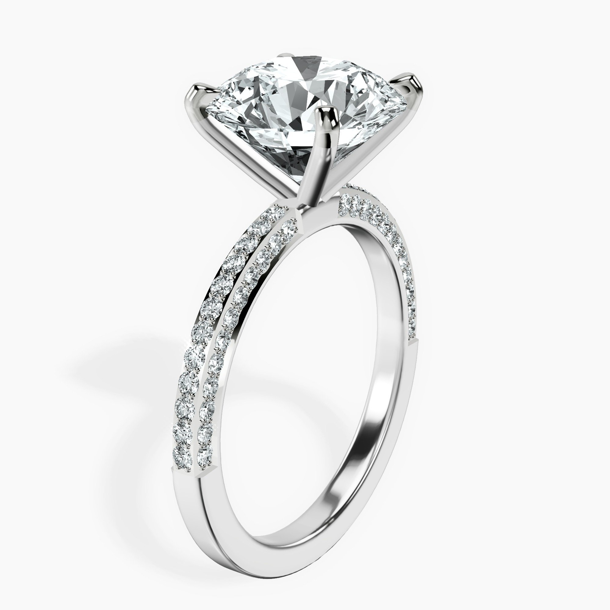 Platinum Grace Micro pavé Eternity Lab Diamond Ring standing product image one