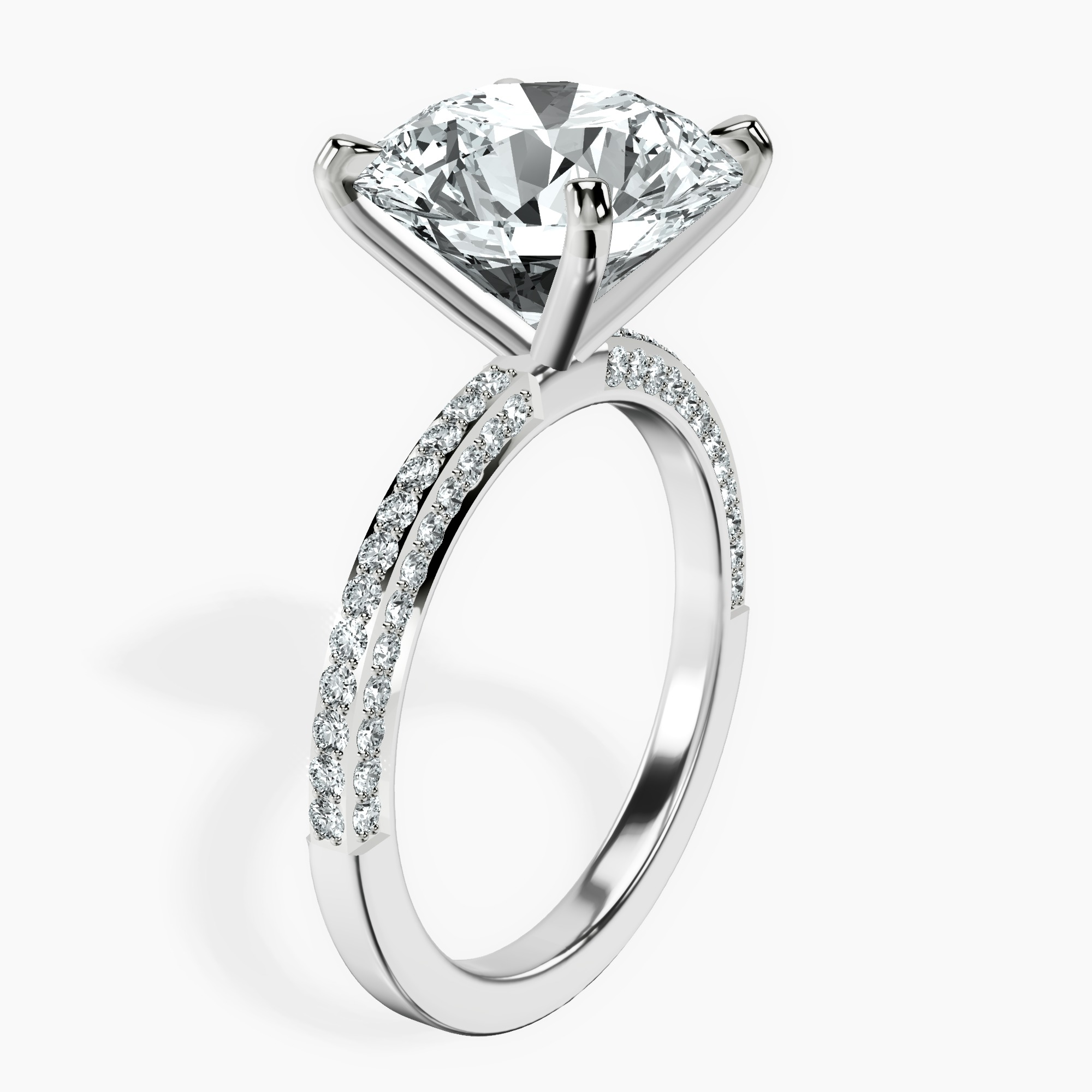 14kt White Gold Grace Micro pavé Eternity Lab Diamond Ring standing product image one
