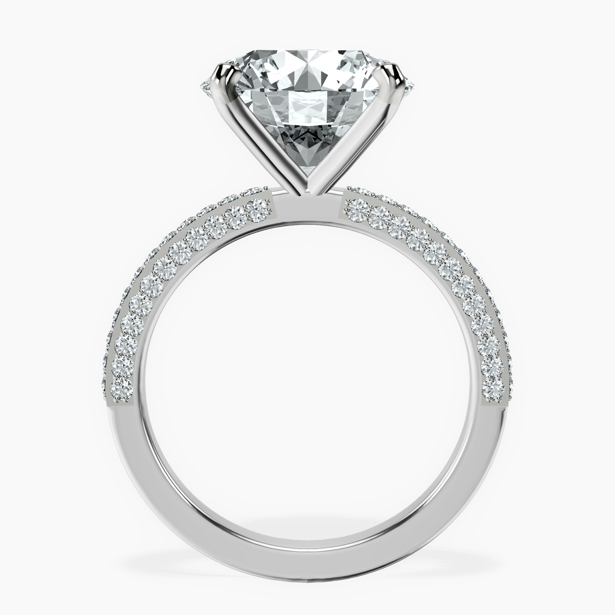 14kt White Gold Grace Micro pavé Eternity Lab Diamond Ring side right image one