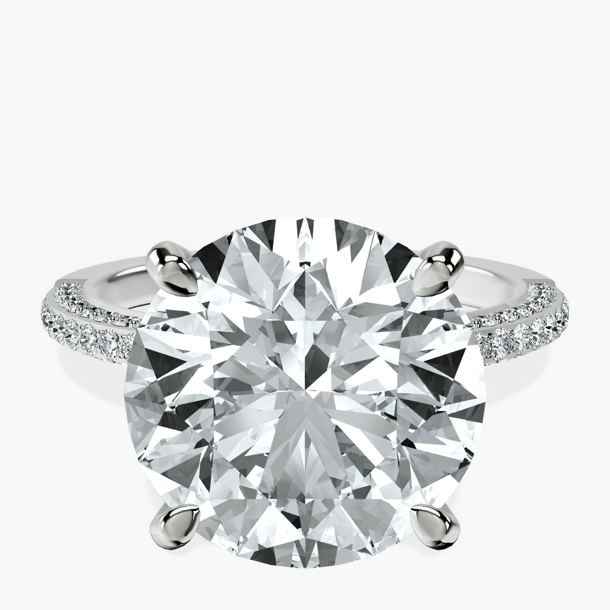 10kt White Gold Grace Micro pavé Eternity Lab Diamond Ring front image