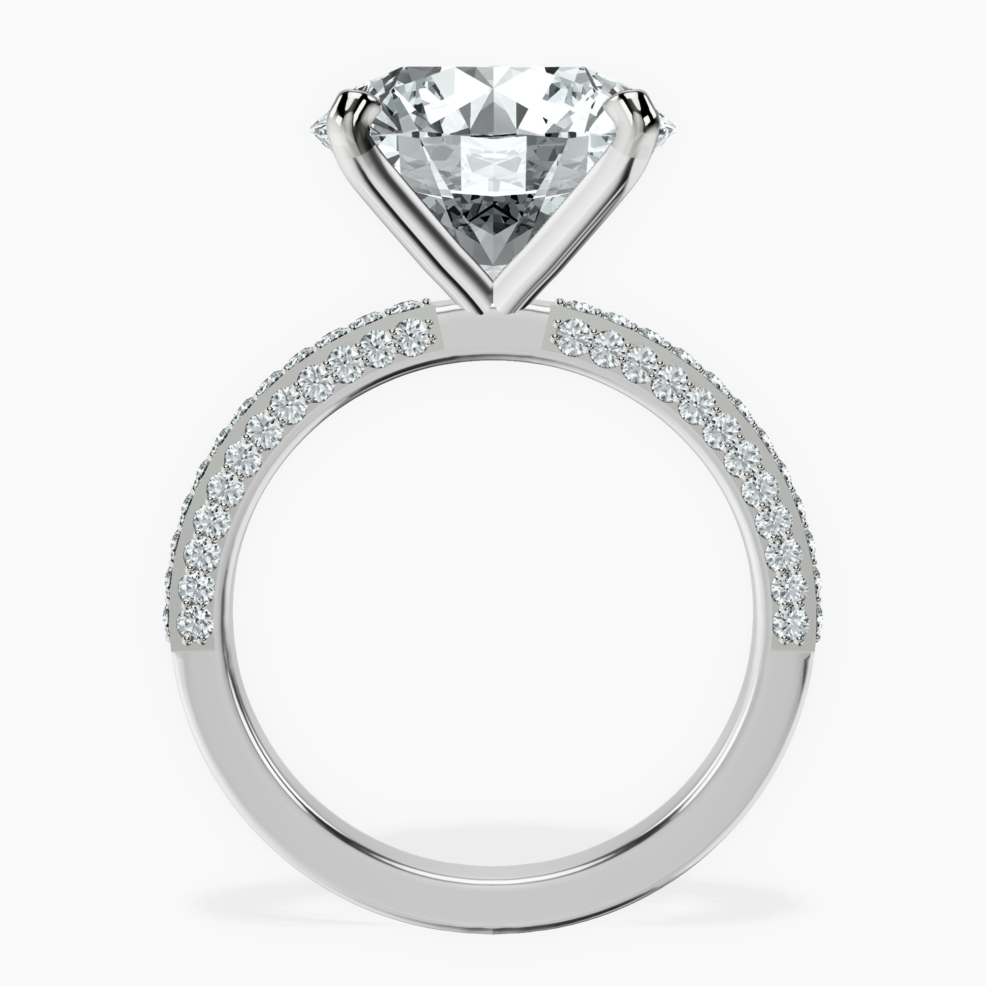 10kt White Gold Grace Micro pavé Eternity Lab Diamond Ring side right image one