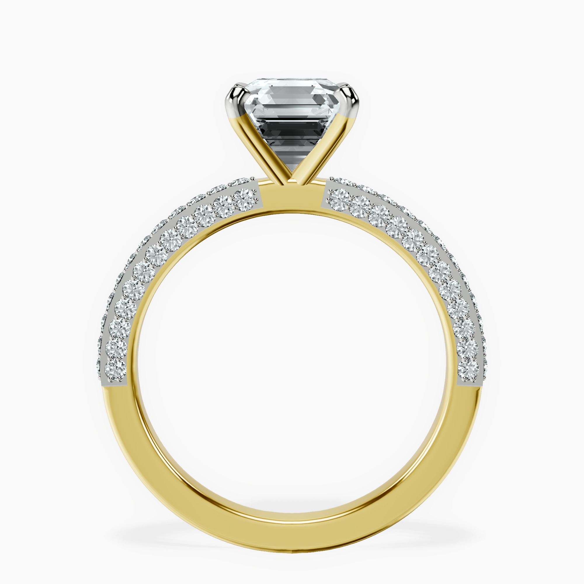 14kt Yellow Gold Grace Micro pavé Eternity Lab Diamond Ring side right image one