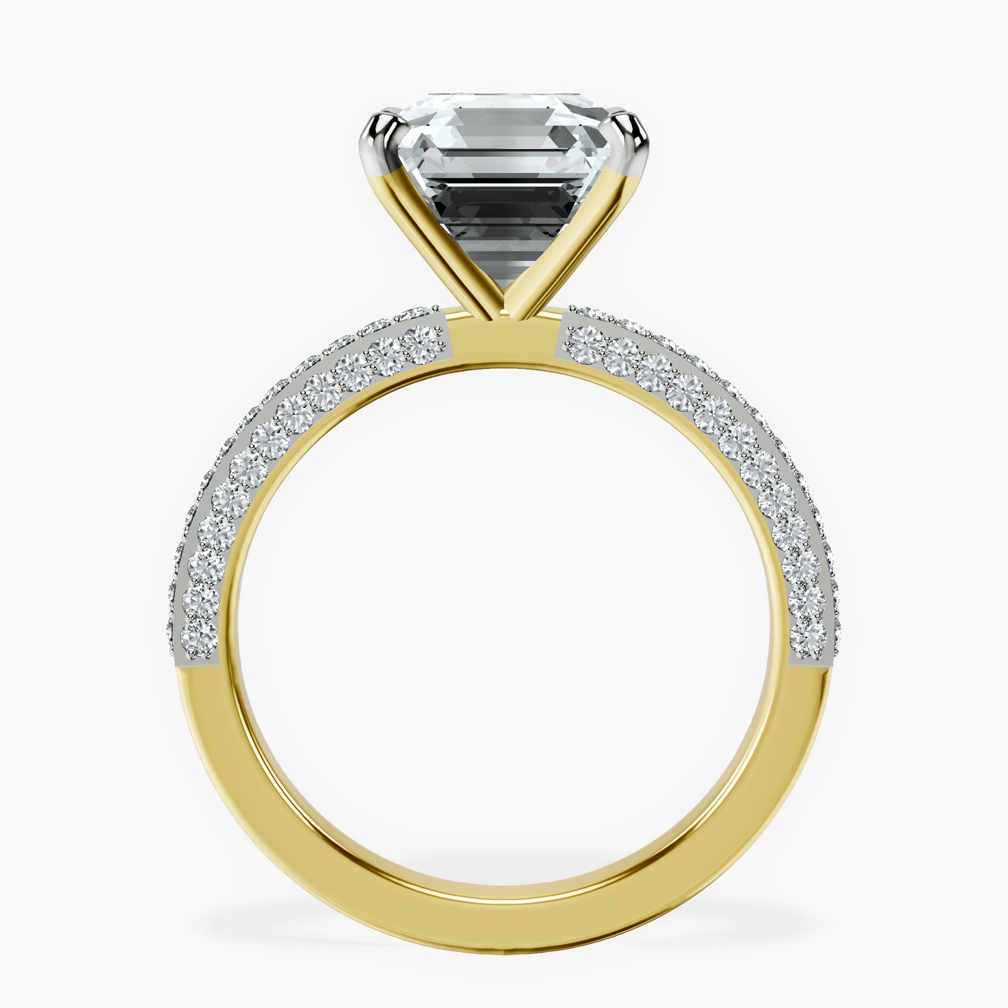 14kt Yellow Gold Grace Micro pavé Eternity Lab Diamond Ring side right image one