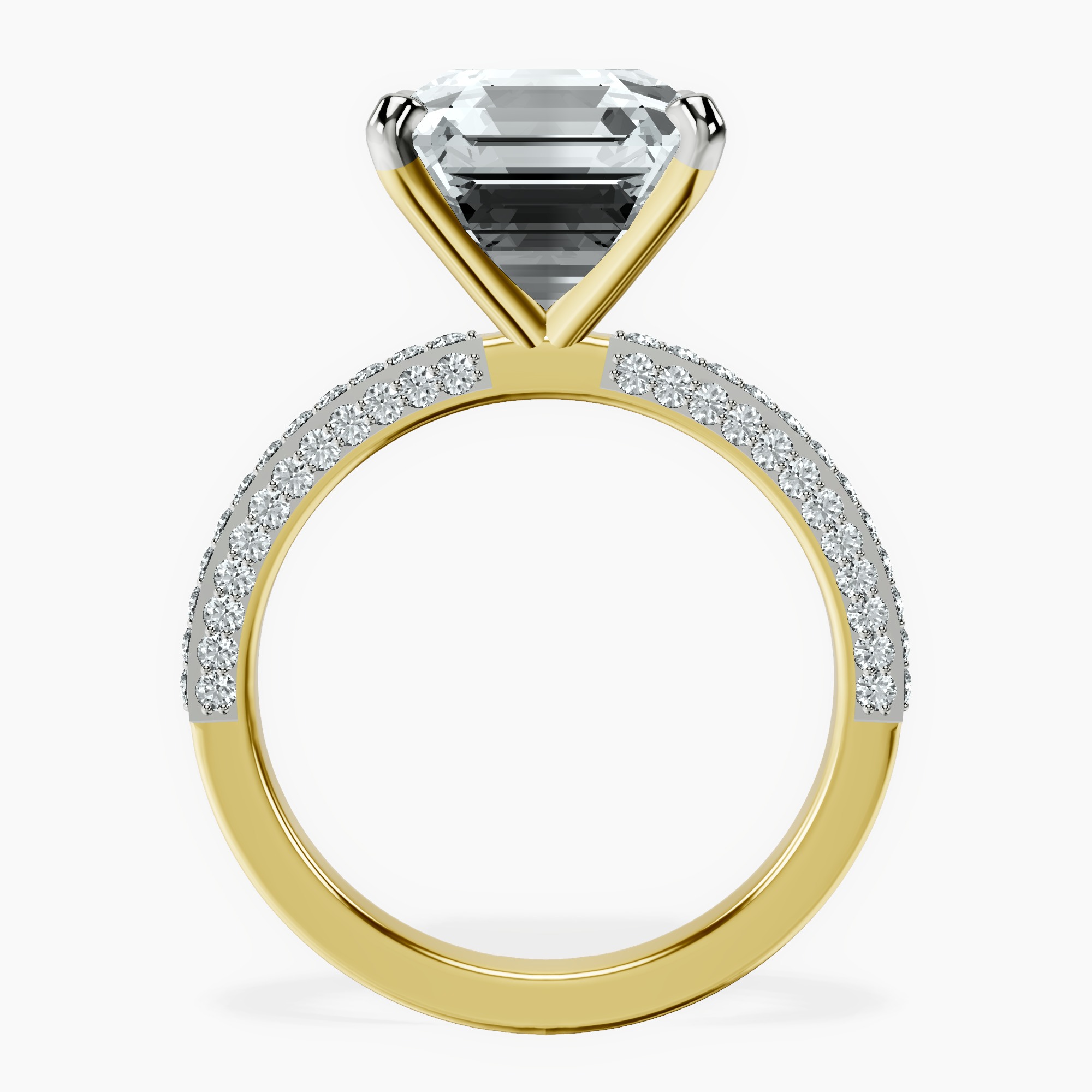14kt Yellow Gold Grace Micro pavé Eternity Lab Diamond Ring side right image one