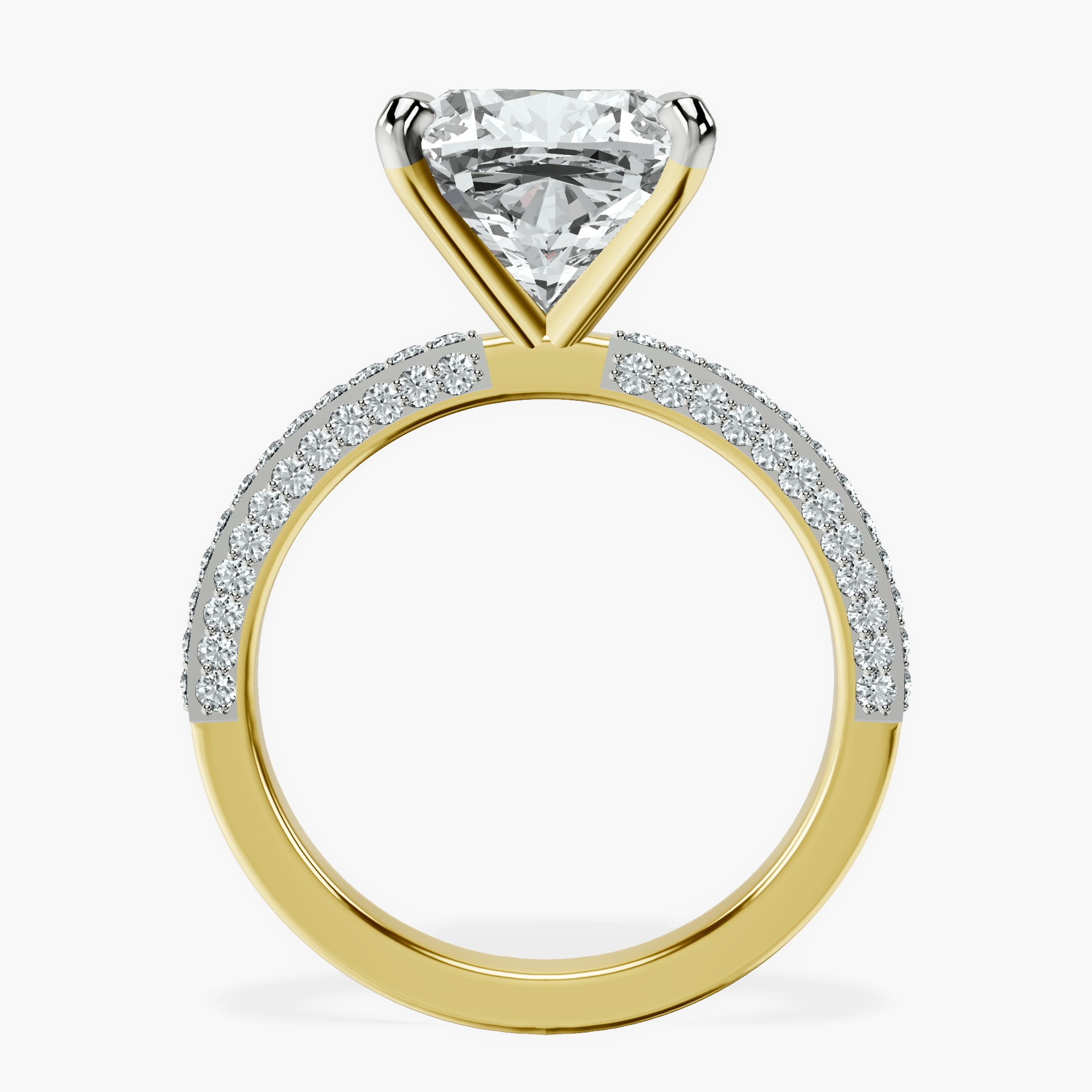 14kt Yellow Gold Grace Micro pavé Eternity Lab Diamond Ring side right image one