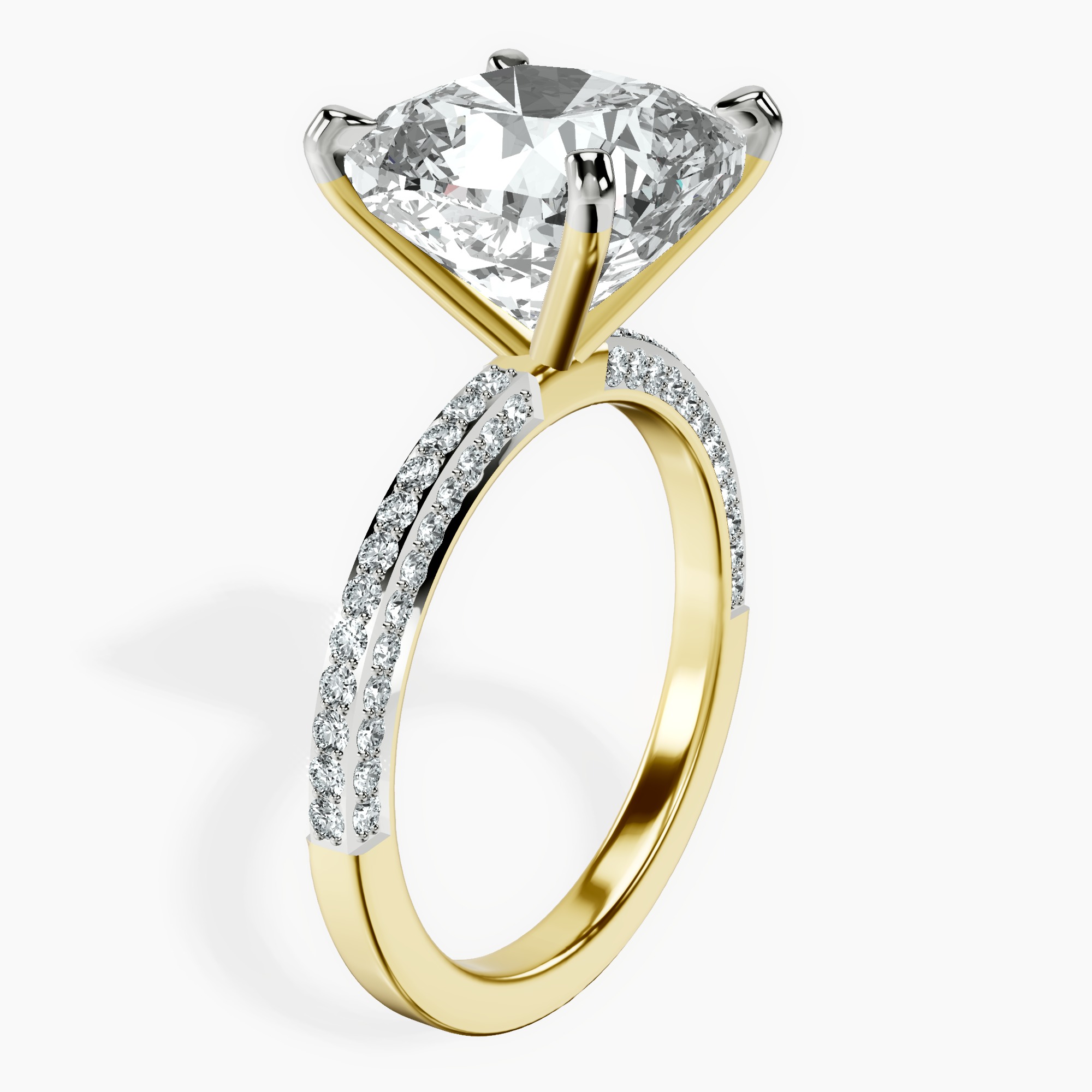 14kt Yellow Gold Grace Micro pavé Eternity Lab Diamond Ring standing product image one