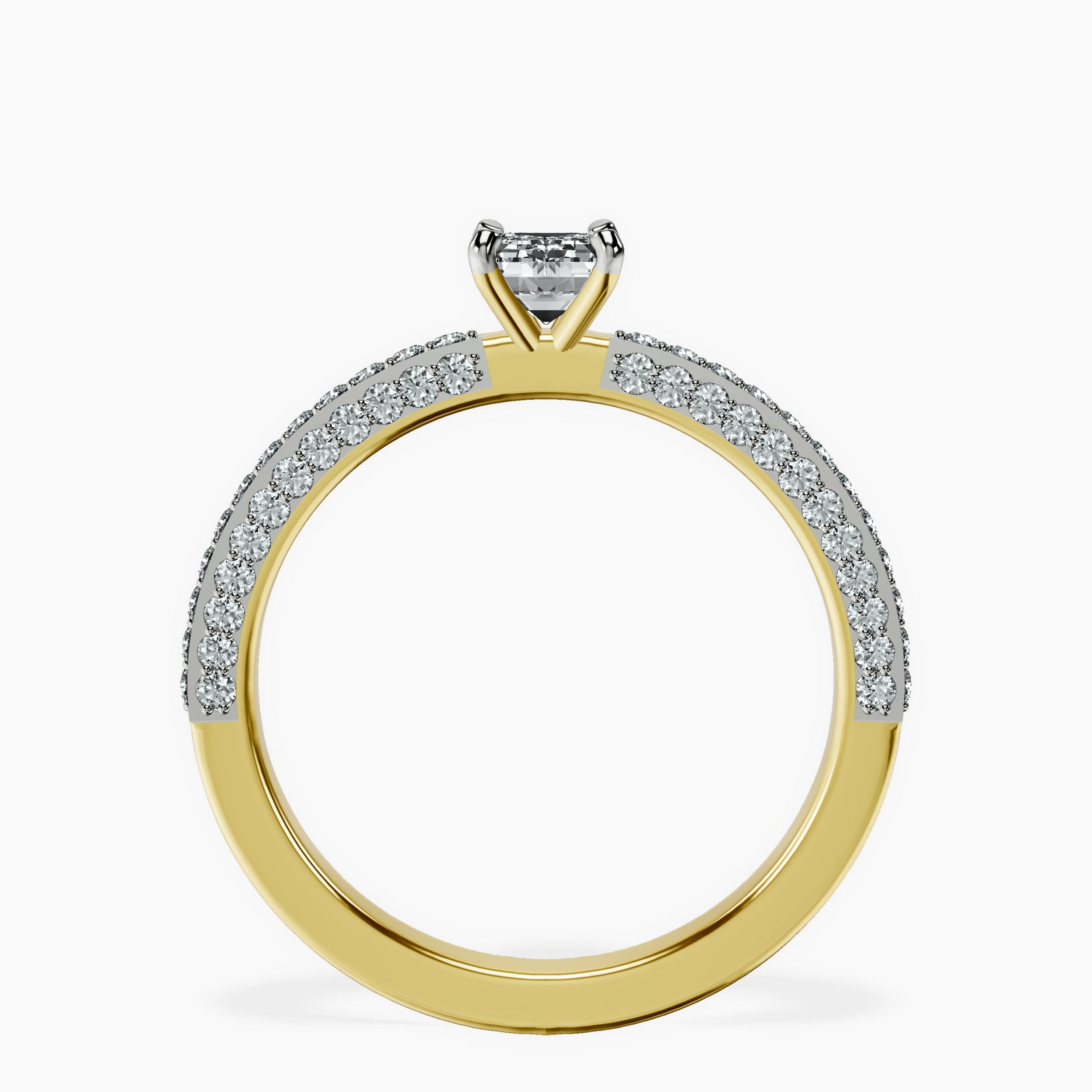 14kt Yellow Gold Grace Micro pavé Eternity Lab Diamond Ring side right image one