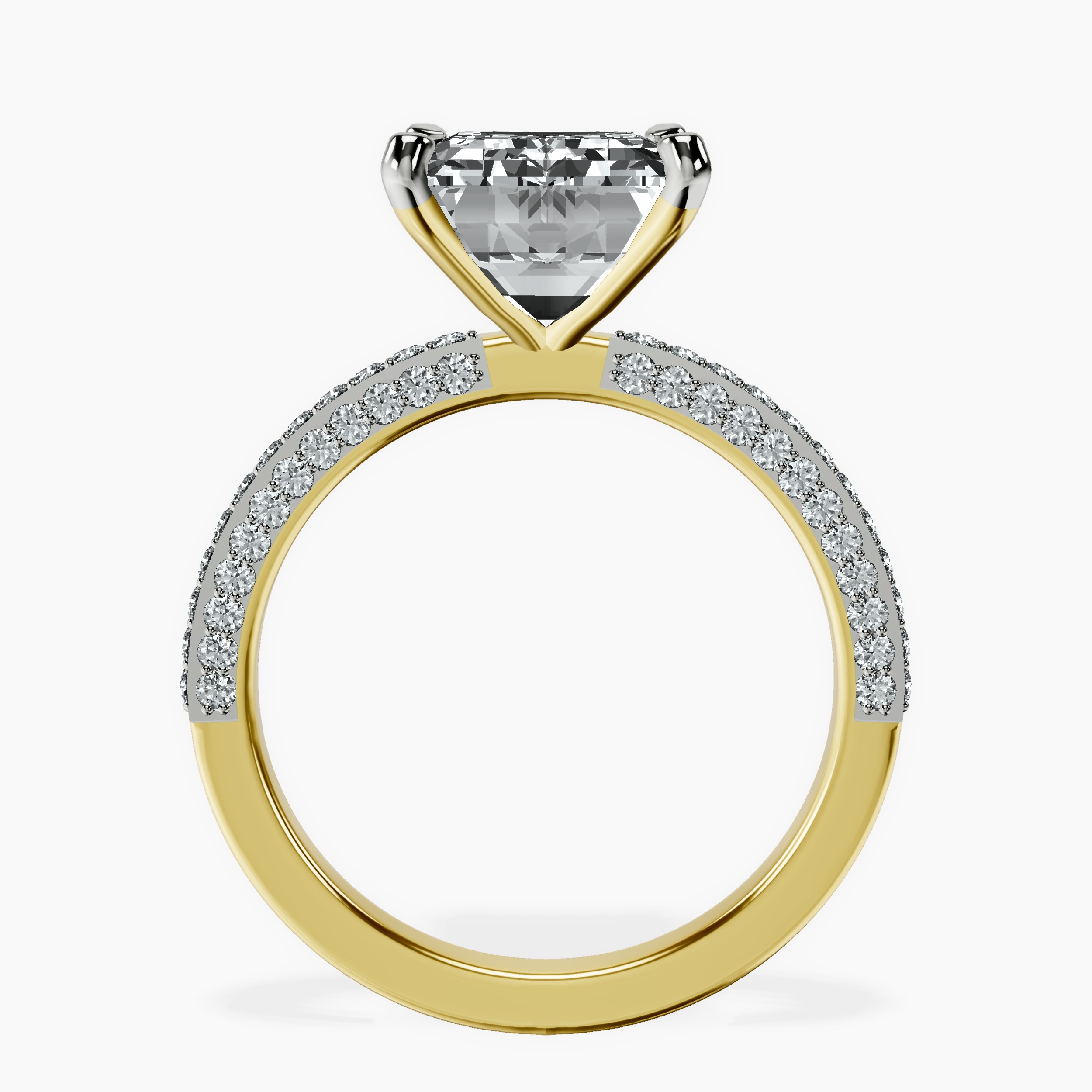 14kt Yellow Gold Grace Micro pavé Eternity Lab Diamond Ring side right image one