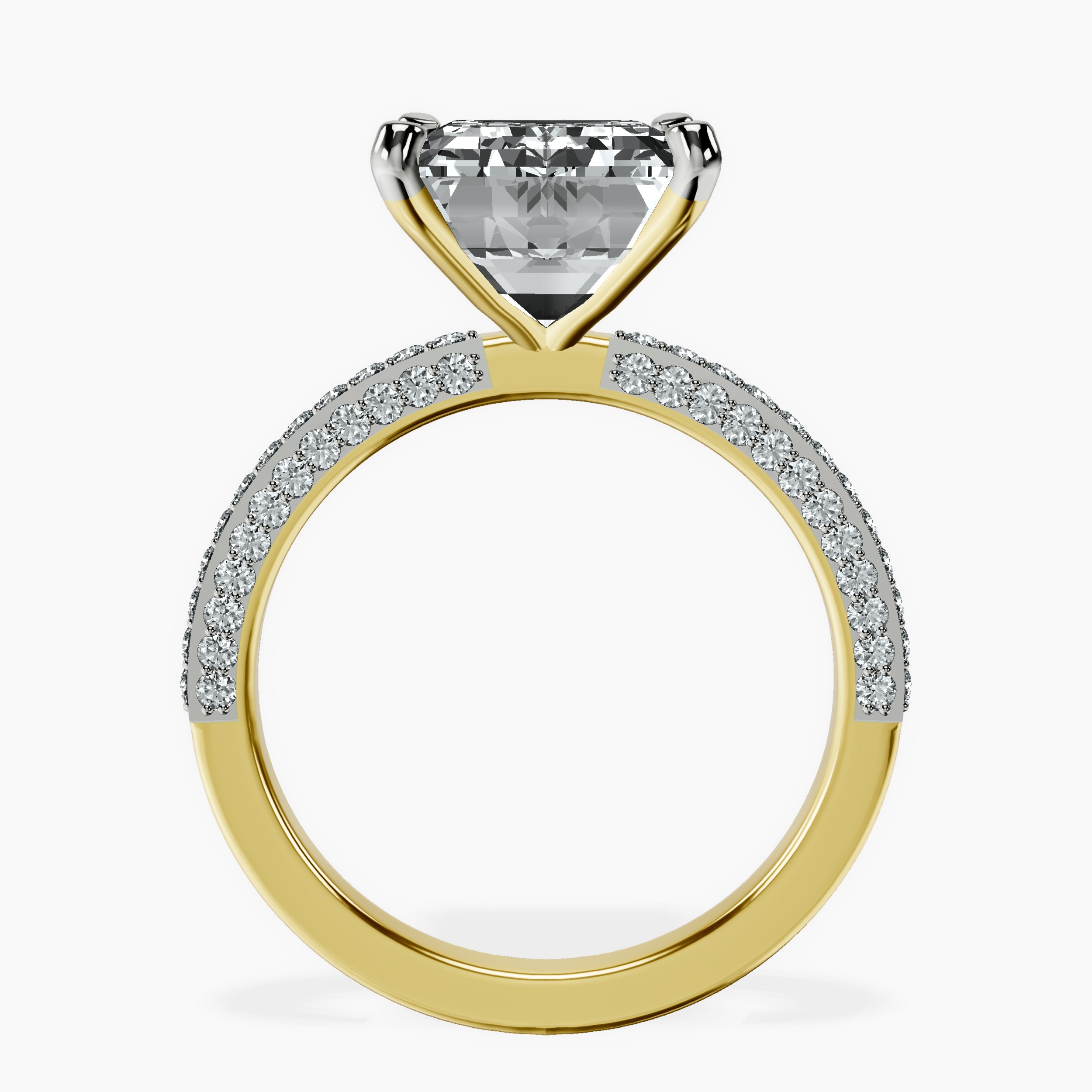 10kt Yellow Gold Grace Micro pavé Eternity Lab Diamond Ring side right image one