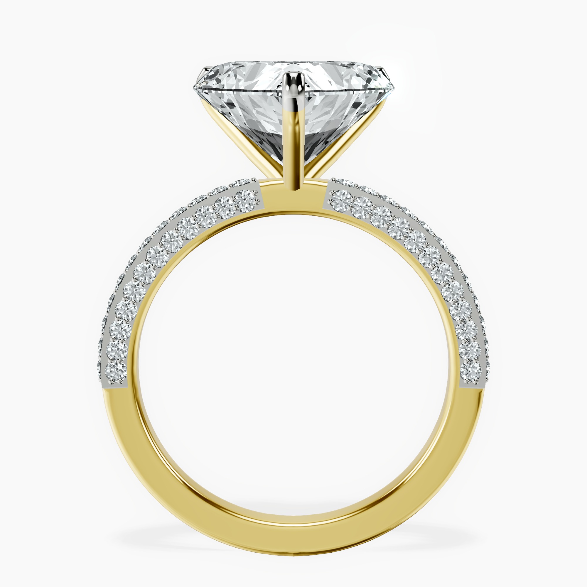 14kt Yellow Gold Grace Micro pavé Eternity Lab Diamond Ring side right image one