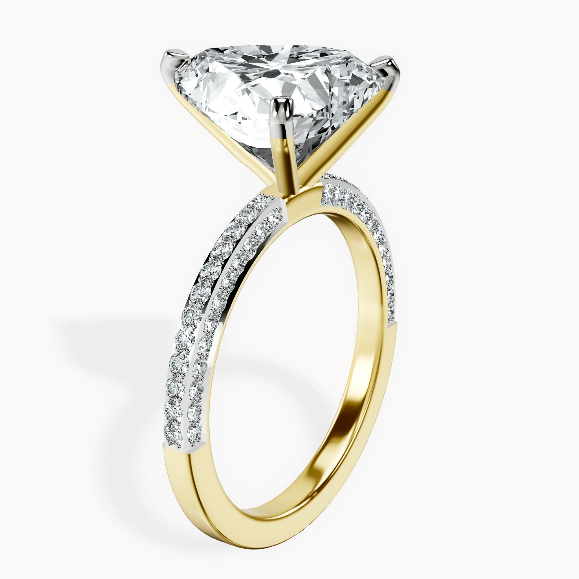 10kt Yellow Gold Grace Micro pavé Eternity Lab Diamond Ring standing product image one