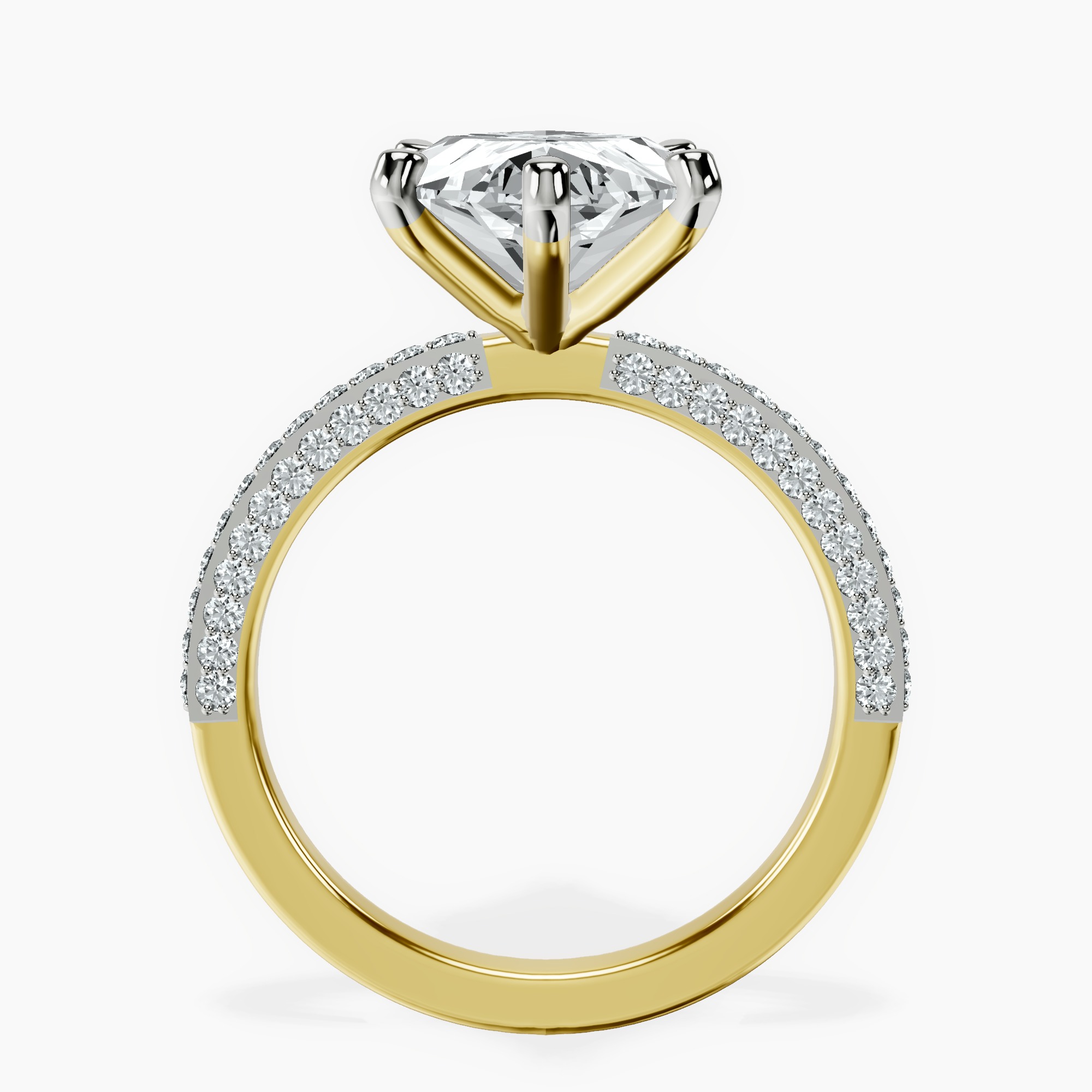 14kt Yellow Gold Grace Micro pavé Eternity Lab Diamond Ring side right image one