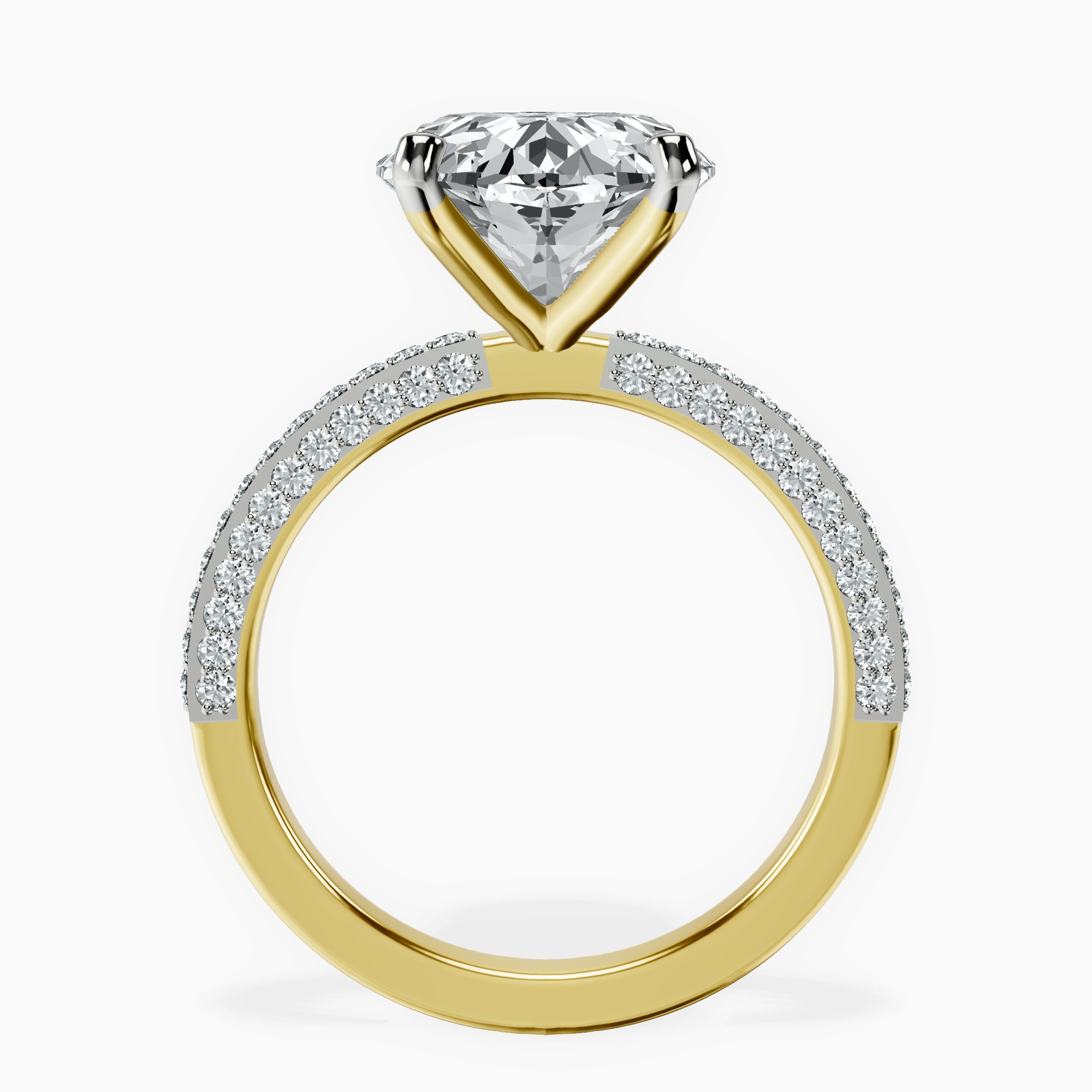 14kt Yellow Gold Grace Micro pavé Eternity Lab Diamond Ring side right image one