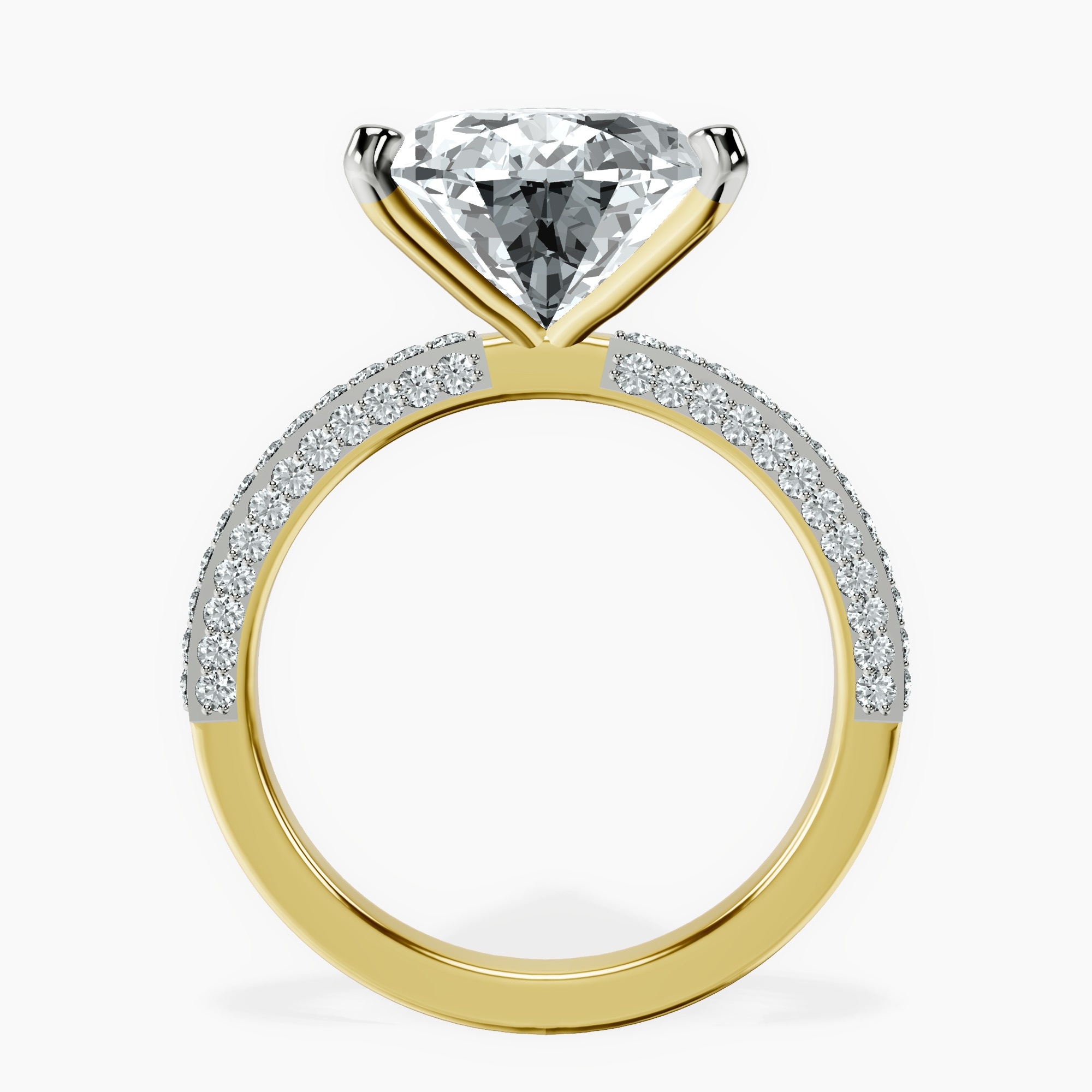 18kt Yellow Gold Grace Micro pavé Eternity Lab Diamond Ring side right image one
