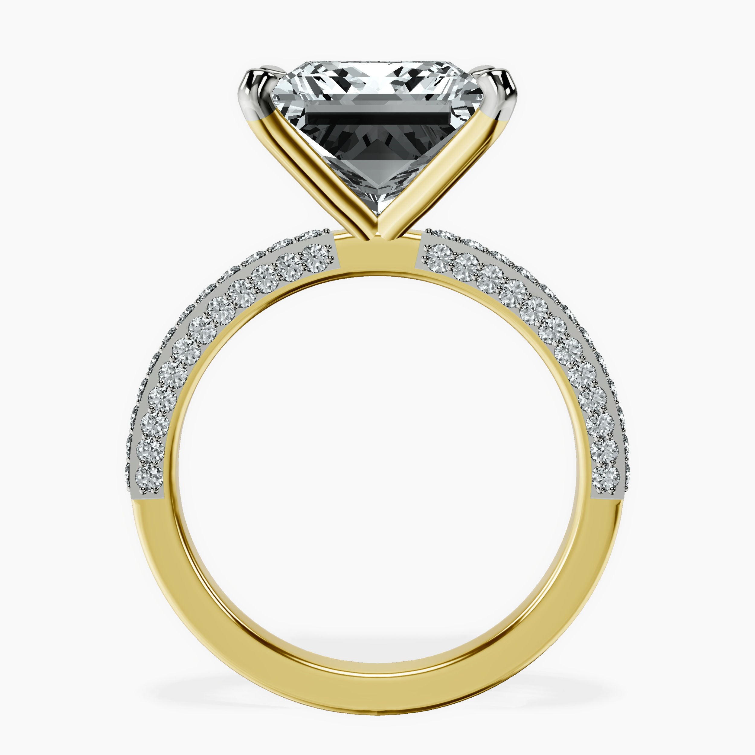 18kt Yellow Gold Grace Micro pavé Eternity Lab Diamond Ring side right image one