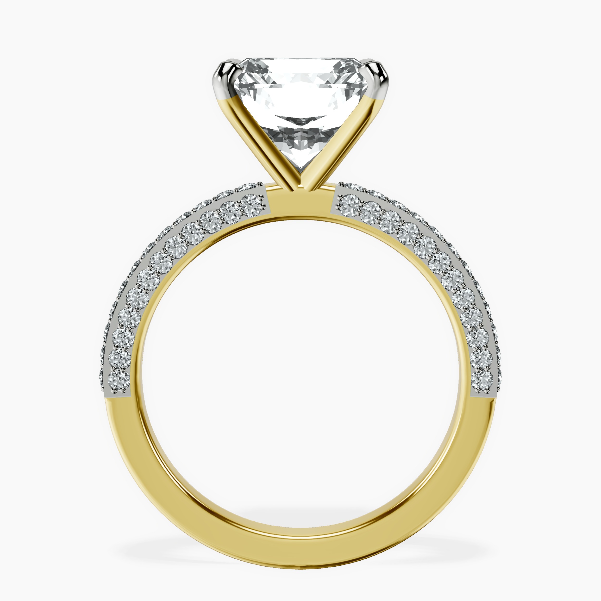 18kt Yellow Gold Grace Micro pavé Eternity Lab Diamond Ring side right image one