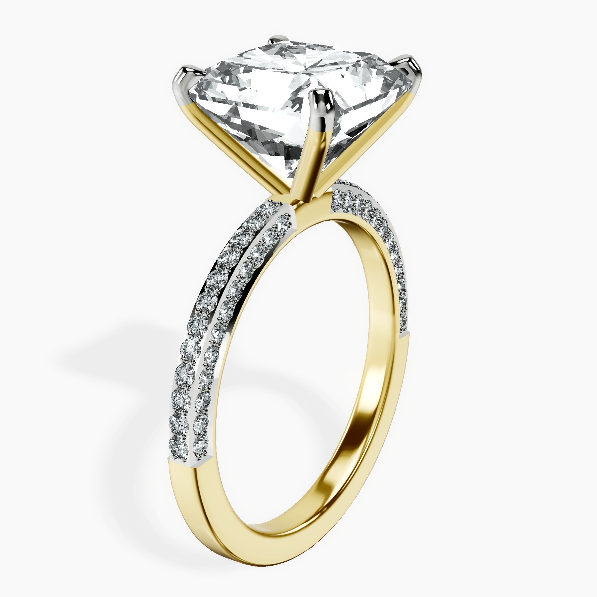 10kt Yellow Gold Grace Micro pavé Eternity Lab Diamond Ring standing product image one