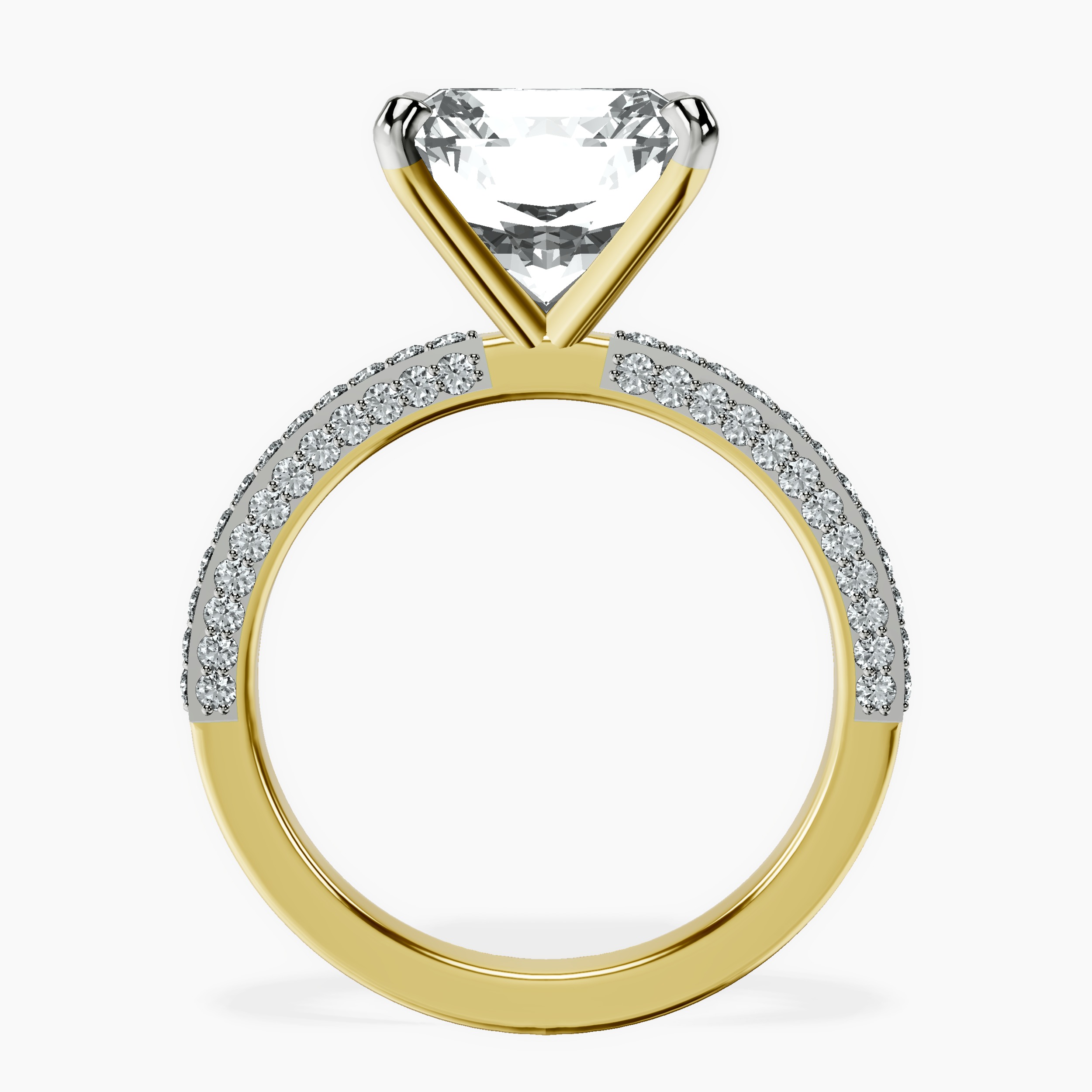 10kt Yellow Gold Grace Micro pavé Eternity Lab Diamond Ring side right image one