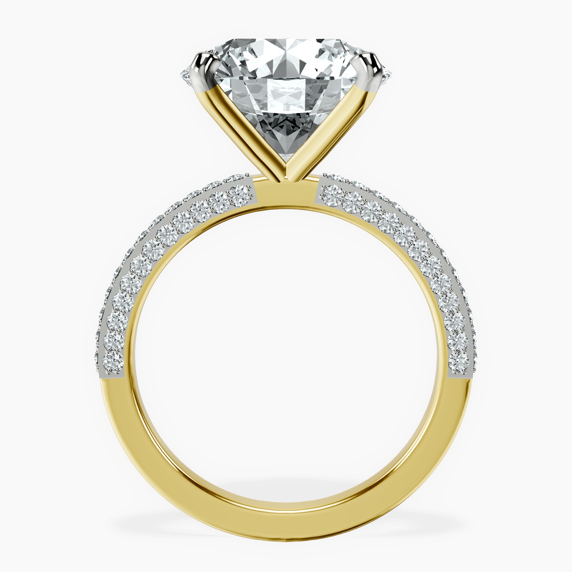14kt Yellow Gold Grace Micro pavé Eternity Lab Diamond Ring side right image one