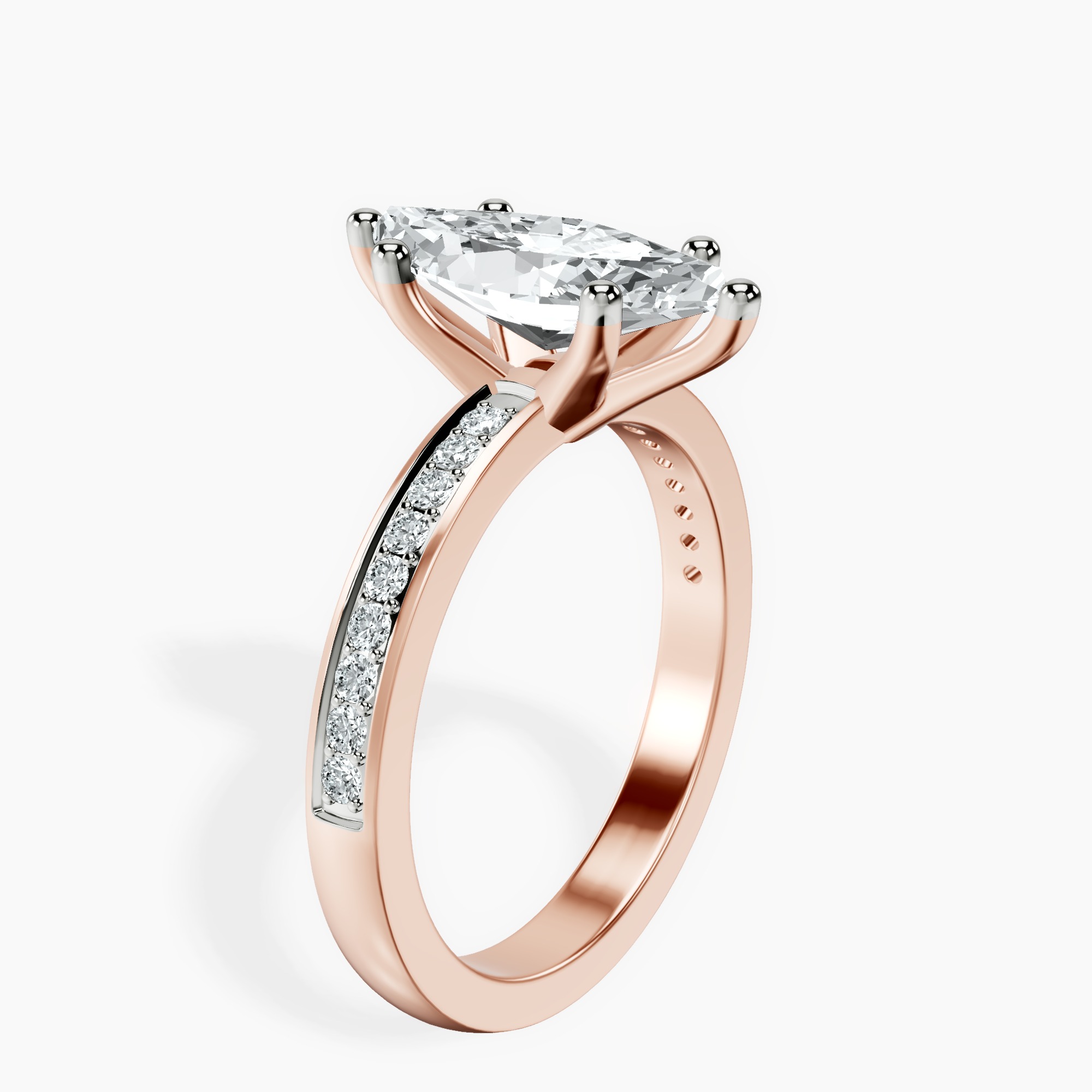 2.92 ct. marquise Charm Of Love Eternity Ring in 18kt rose gold standing product image one
