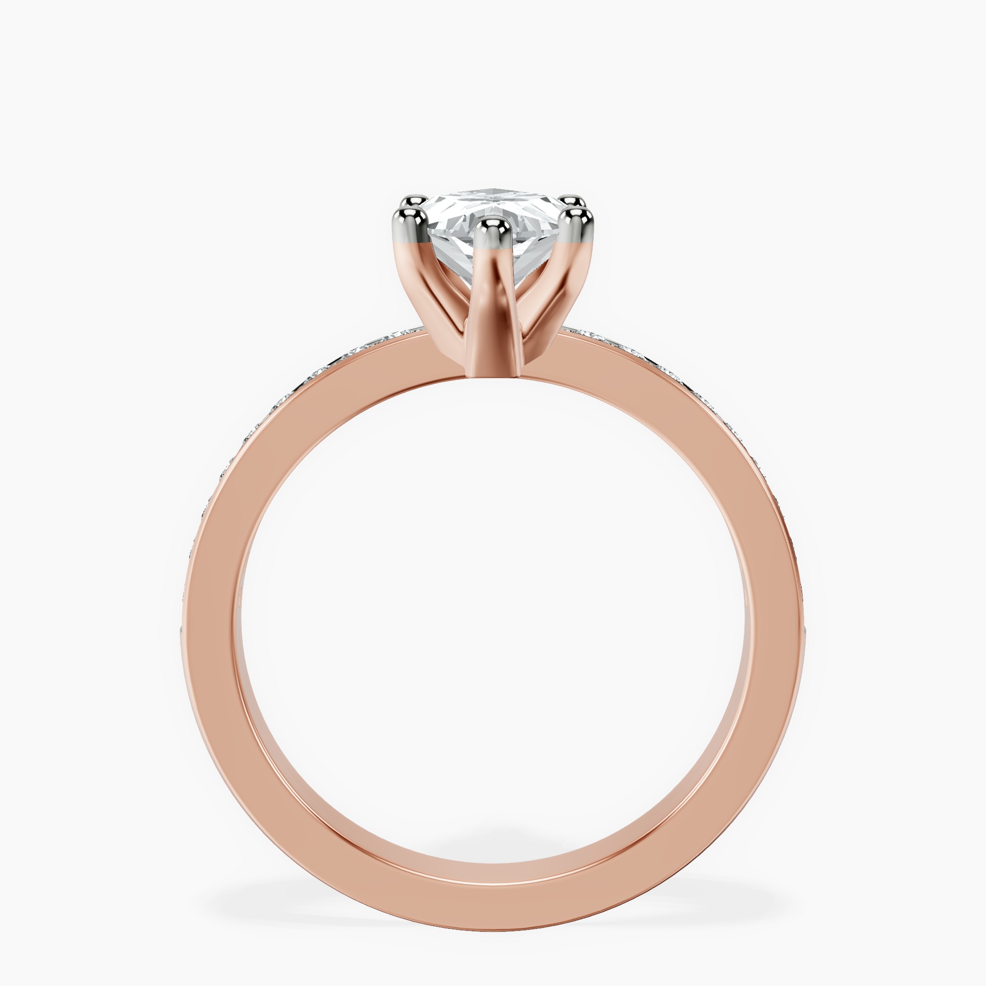 2.92 ct. marquise Charm Of Love Eternity Ring in 18kt rose gold side right image one