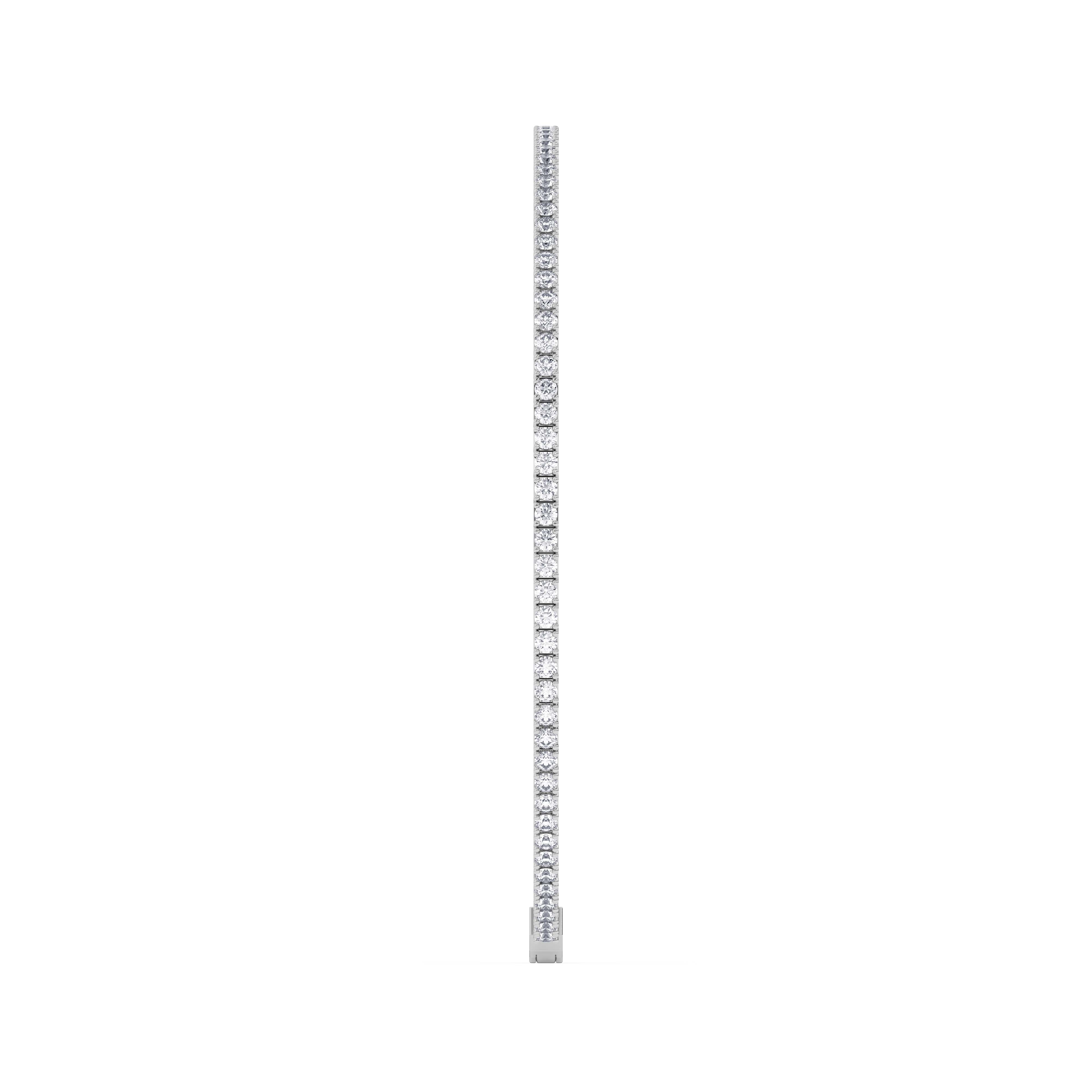 Brittany Round Lab Diamond Flexi Tennis Bangle left view
