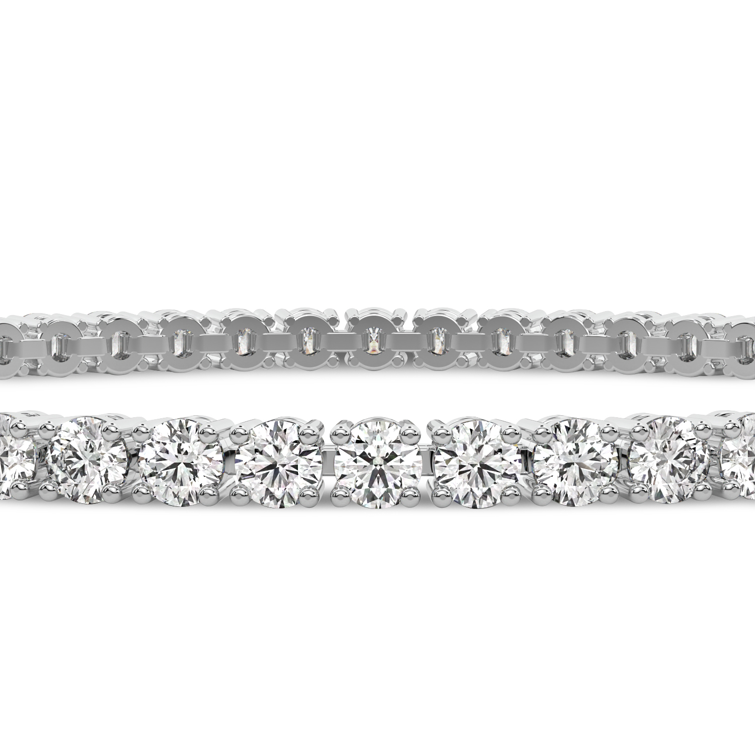Darcy Round Lab Diamond Tennis Bracelet left view