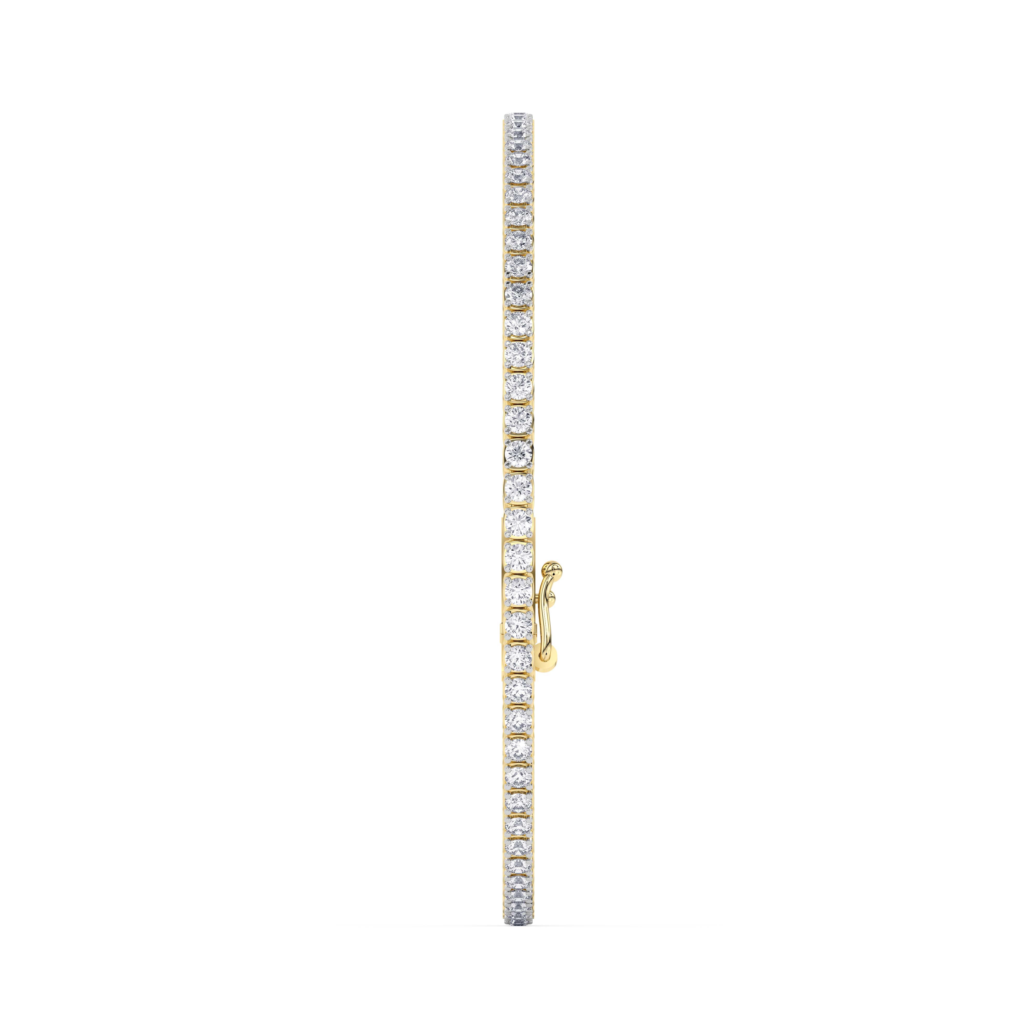 Alice Round Lab Diamond Light Weight Tennis Bracelet left view