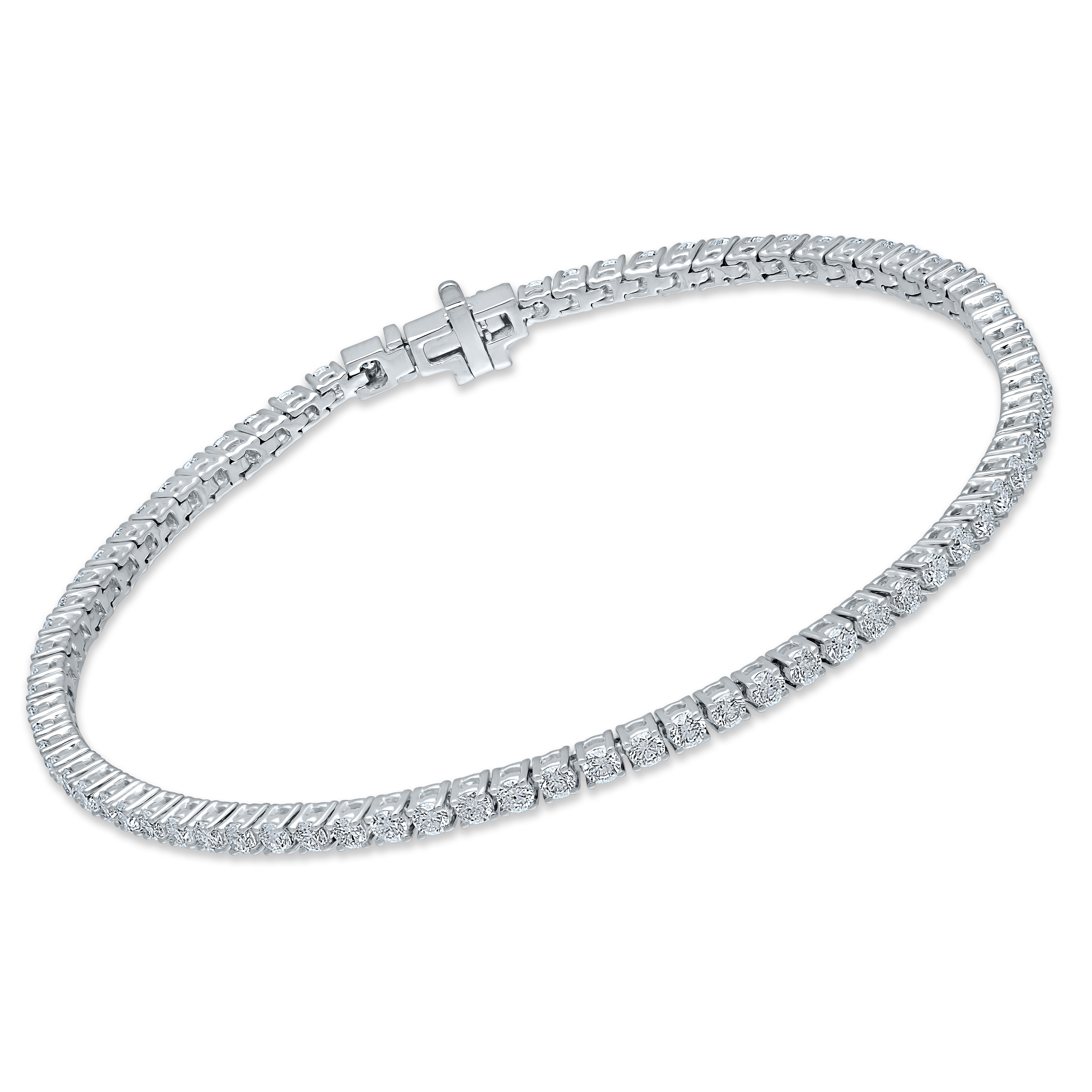 Darcy Round Lab Diamond Tennis Bracelet front view