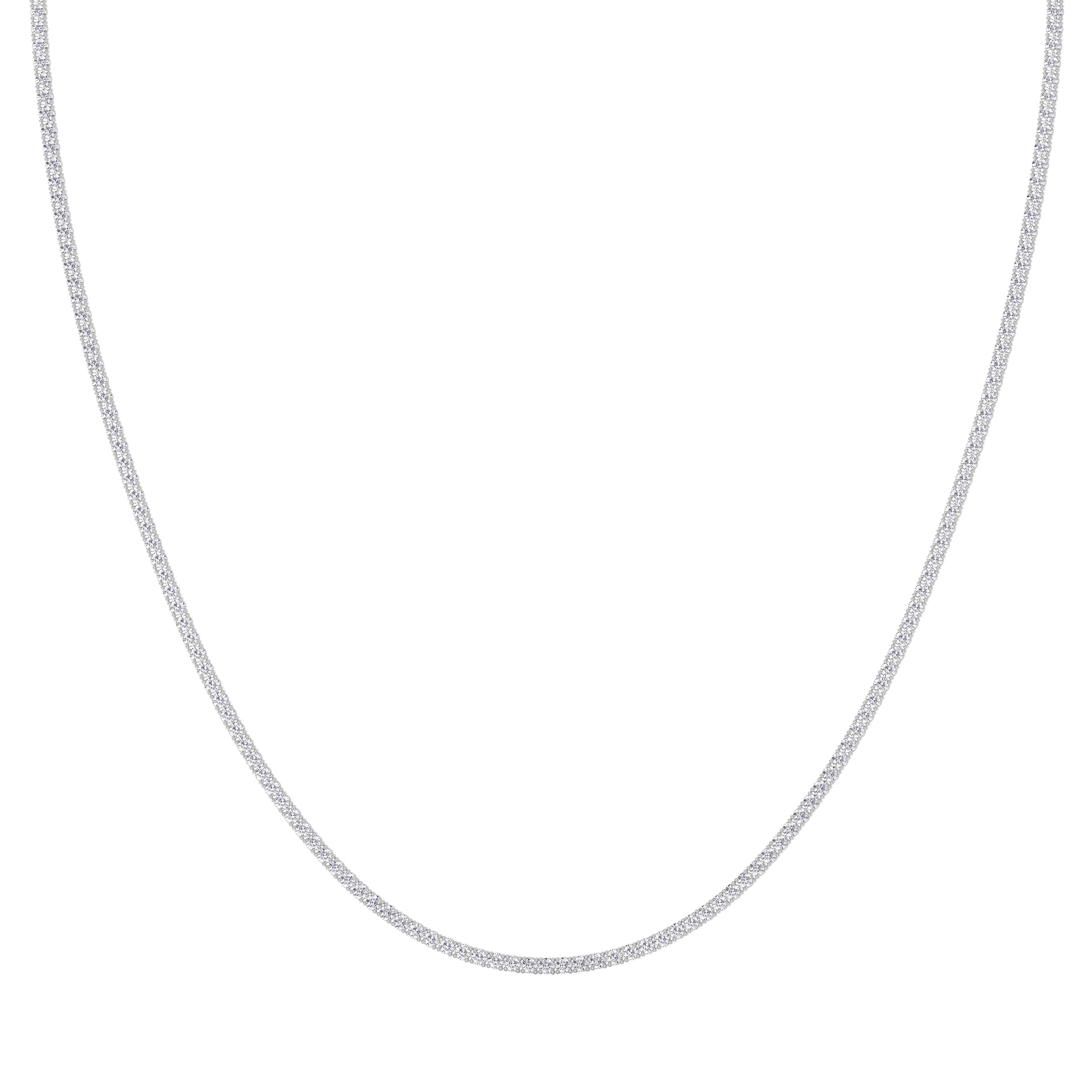 Naomi Round Lab Diamond Tennis Necklace front view