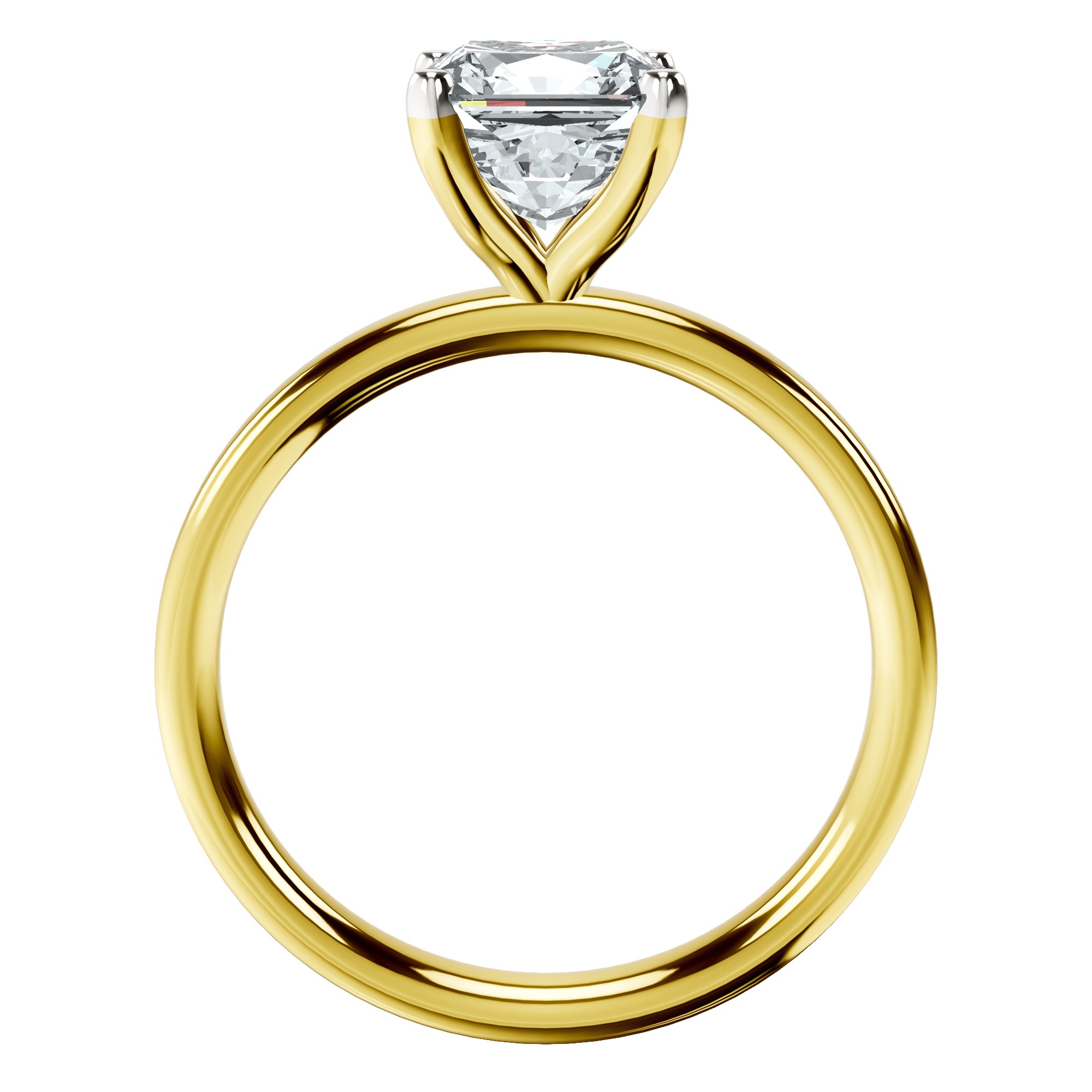 Four Prong Solitaire 2mm Lab Diamond Ring left view