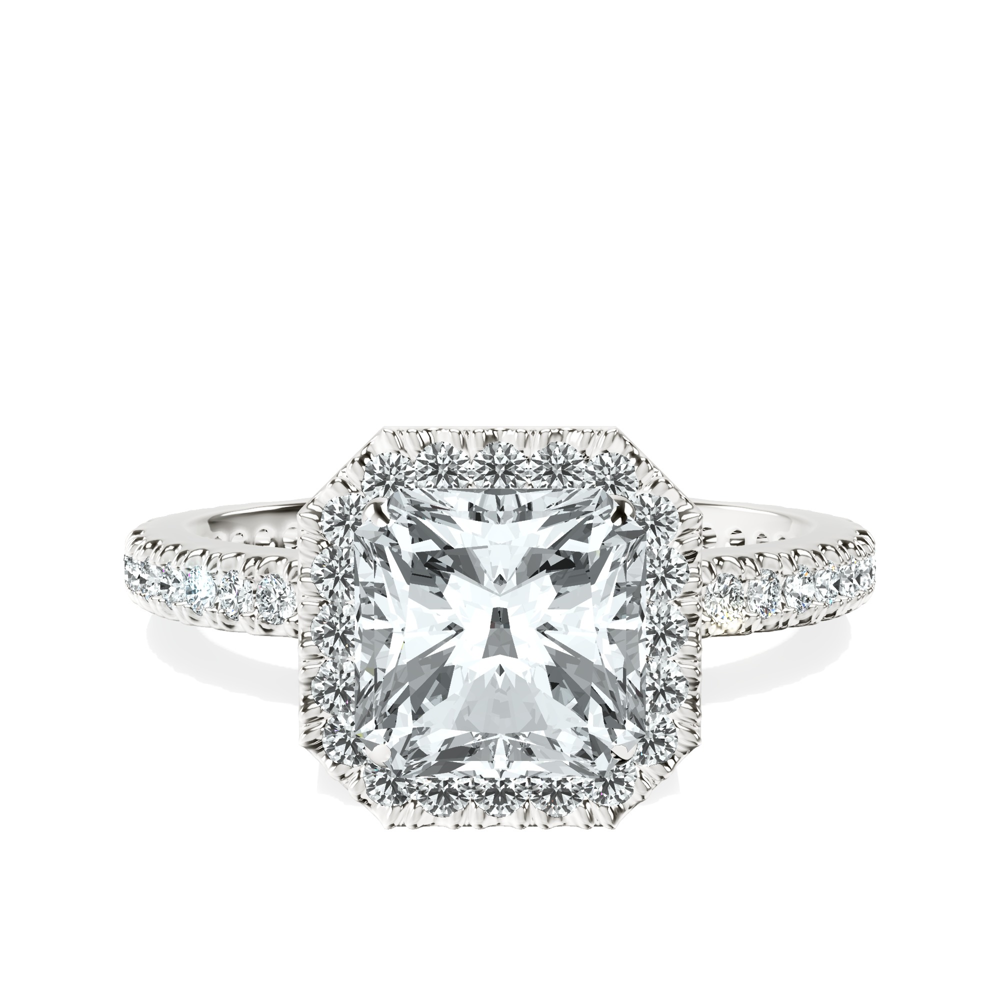 Klarissa Halo Lab Diamond Eternity Ring top view